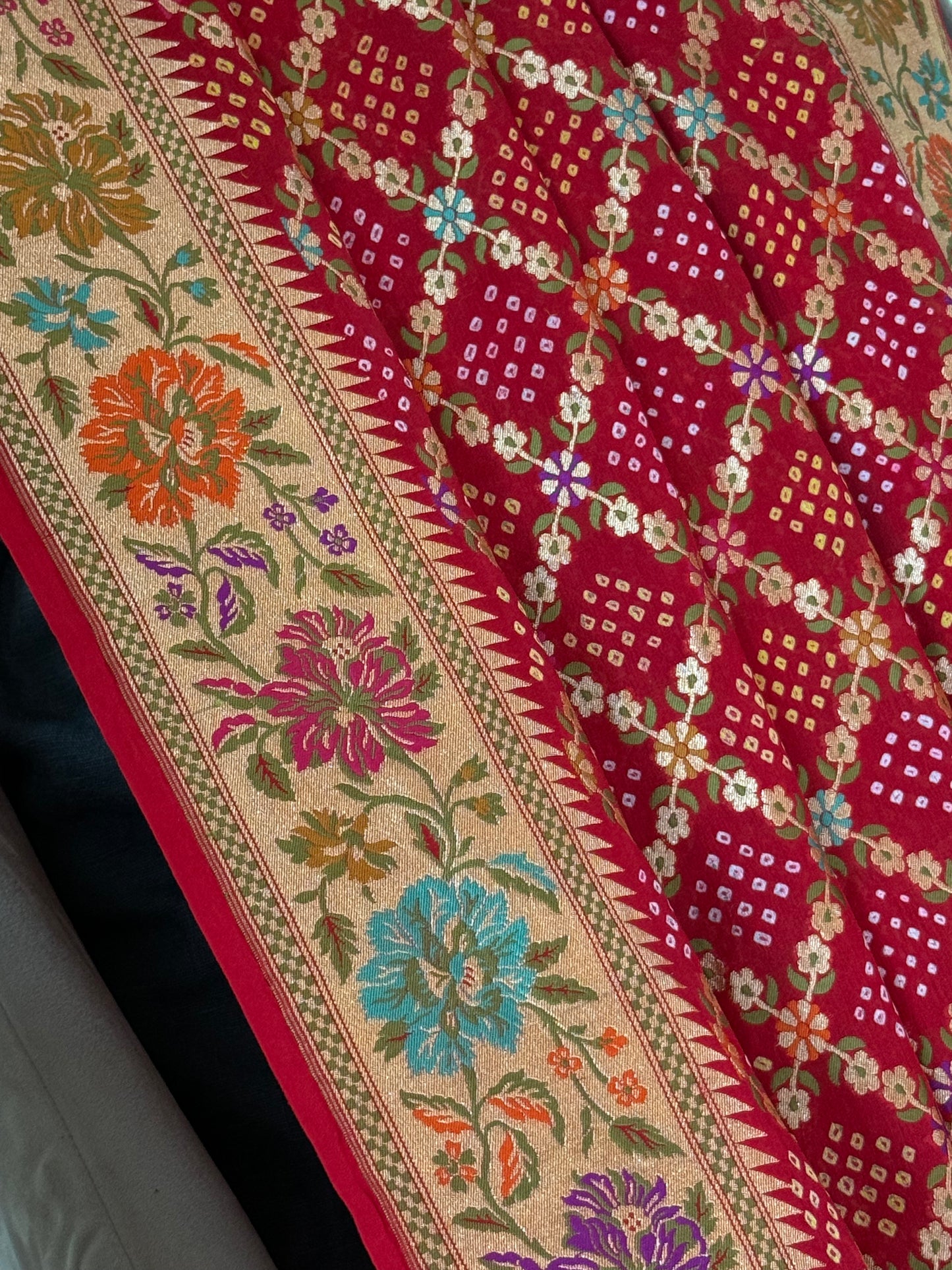 Premium Banarasi Bandhani Dupatta