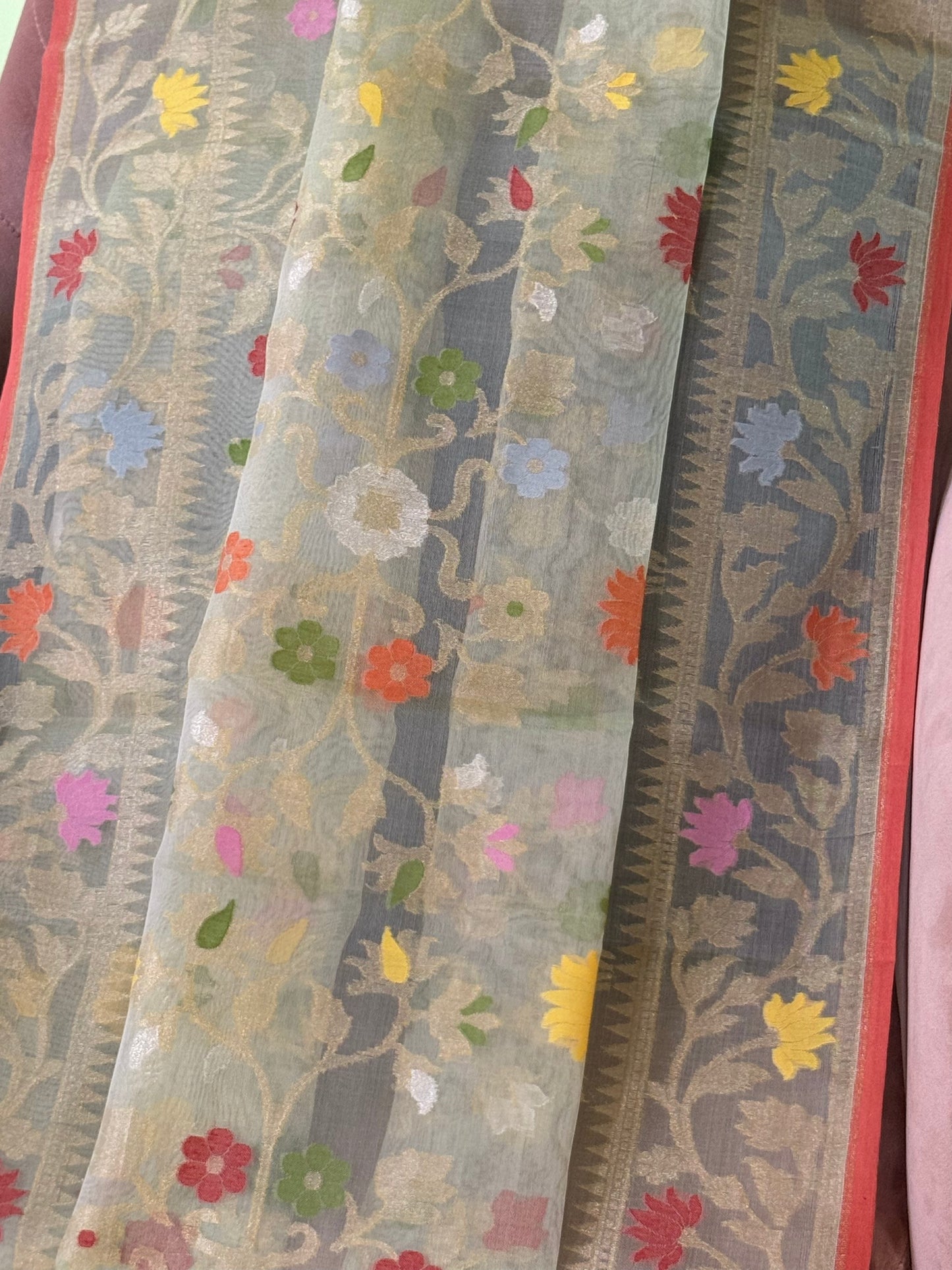 Kora Silk Jamdani Dupatta