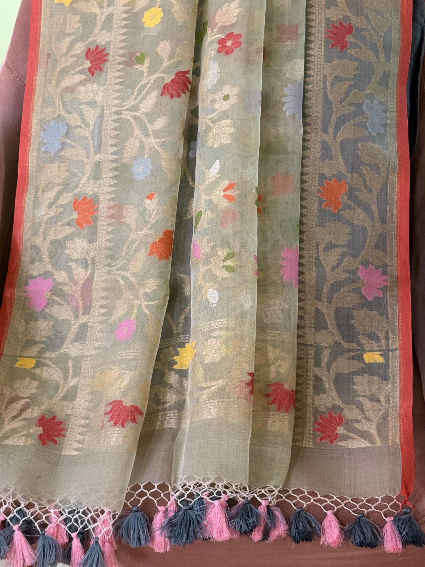Kora Silk Jamdani Dupatta