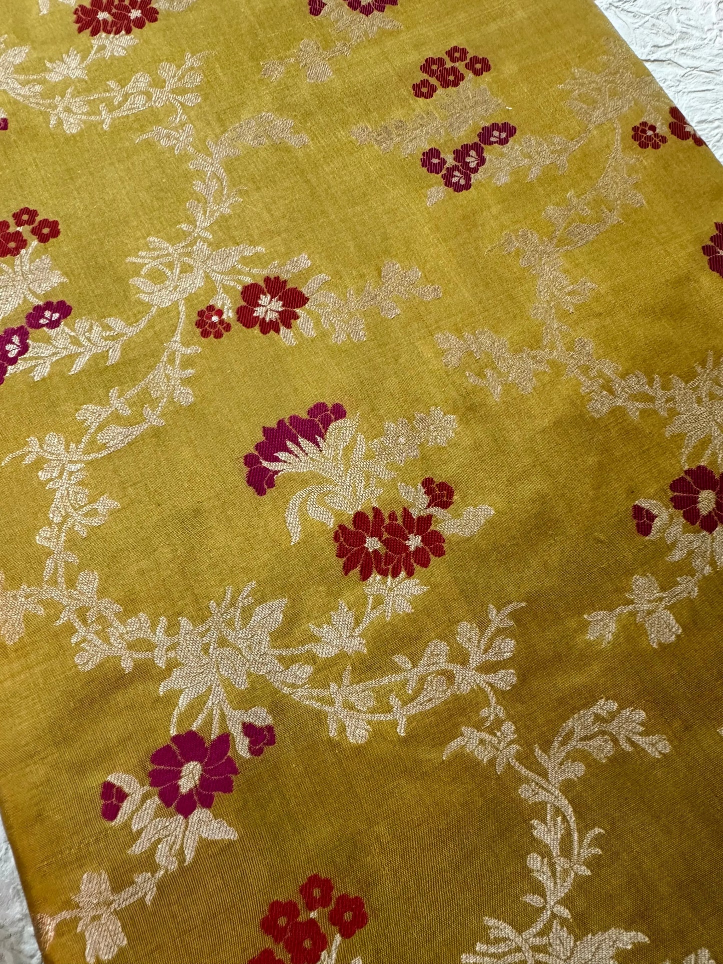 Katan Silk Jaal Fabric Heritage Weaves Online