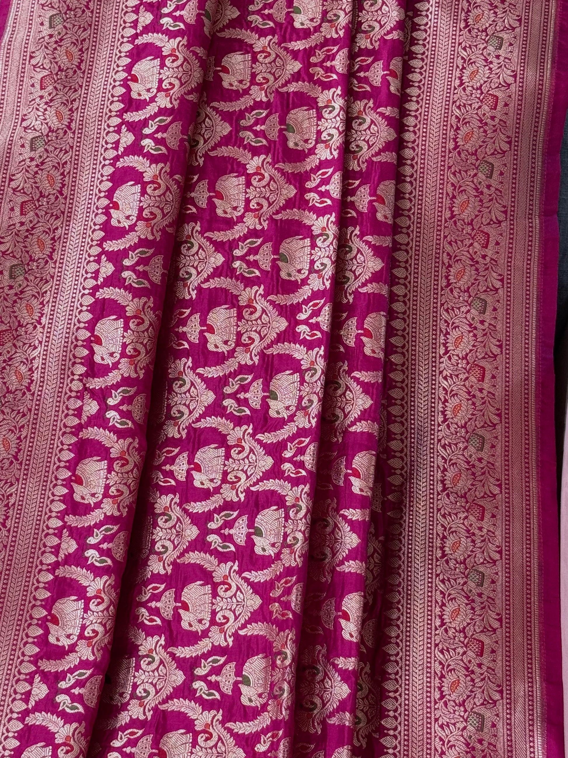Katan Silk Shikargha Dupatta With Menakari