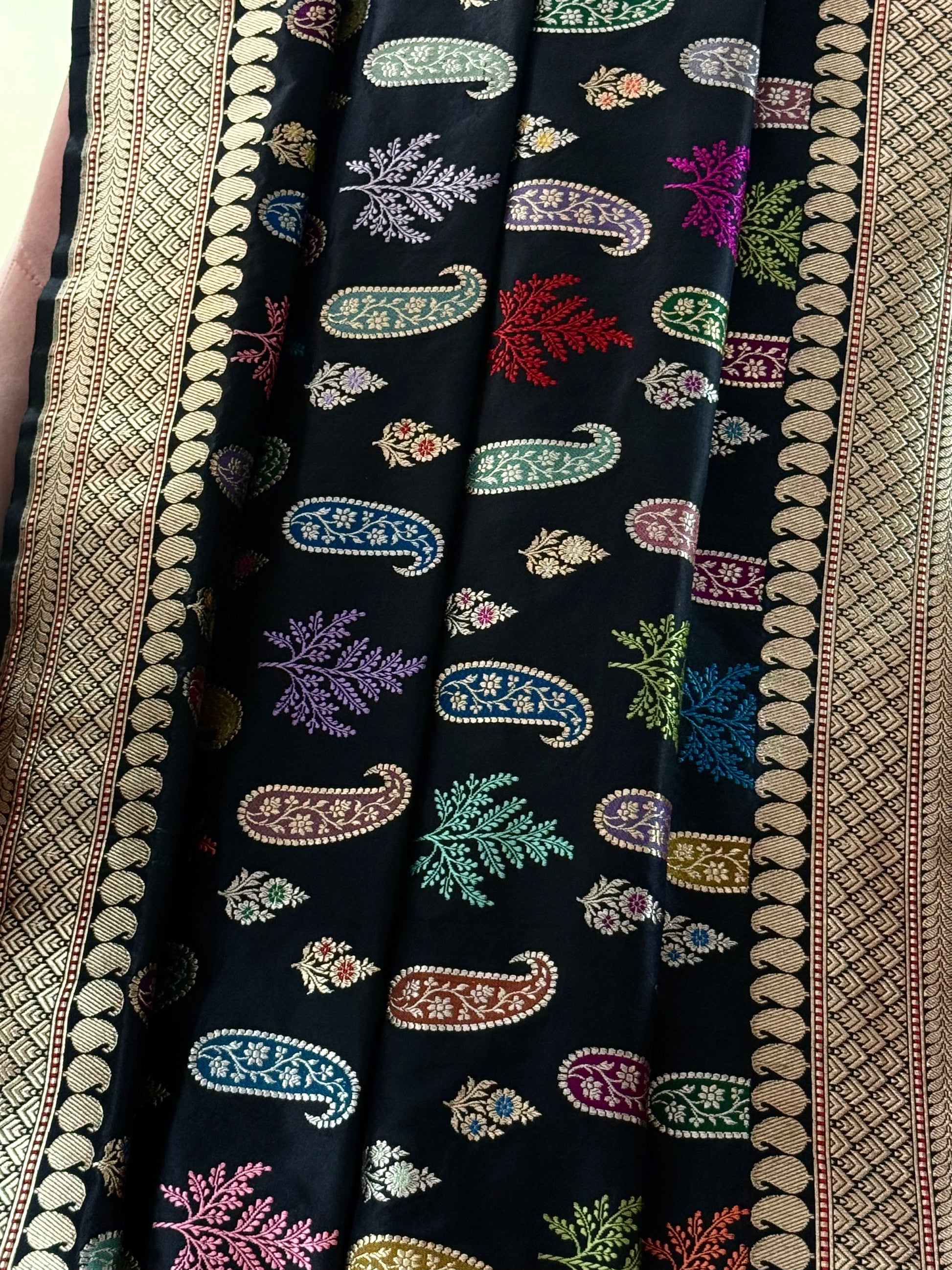 Katan Silk Kadhua Meenakari Dupatta