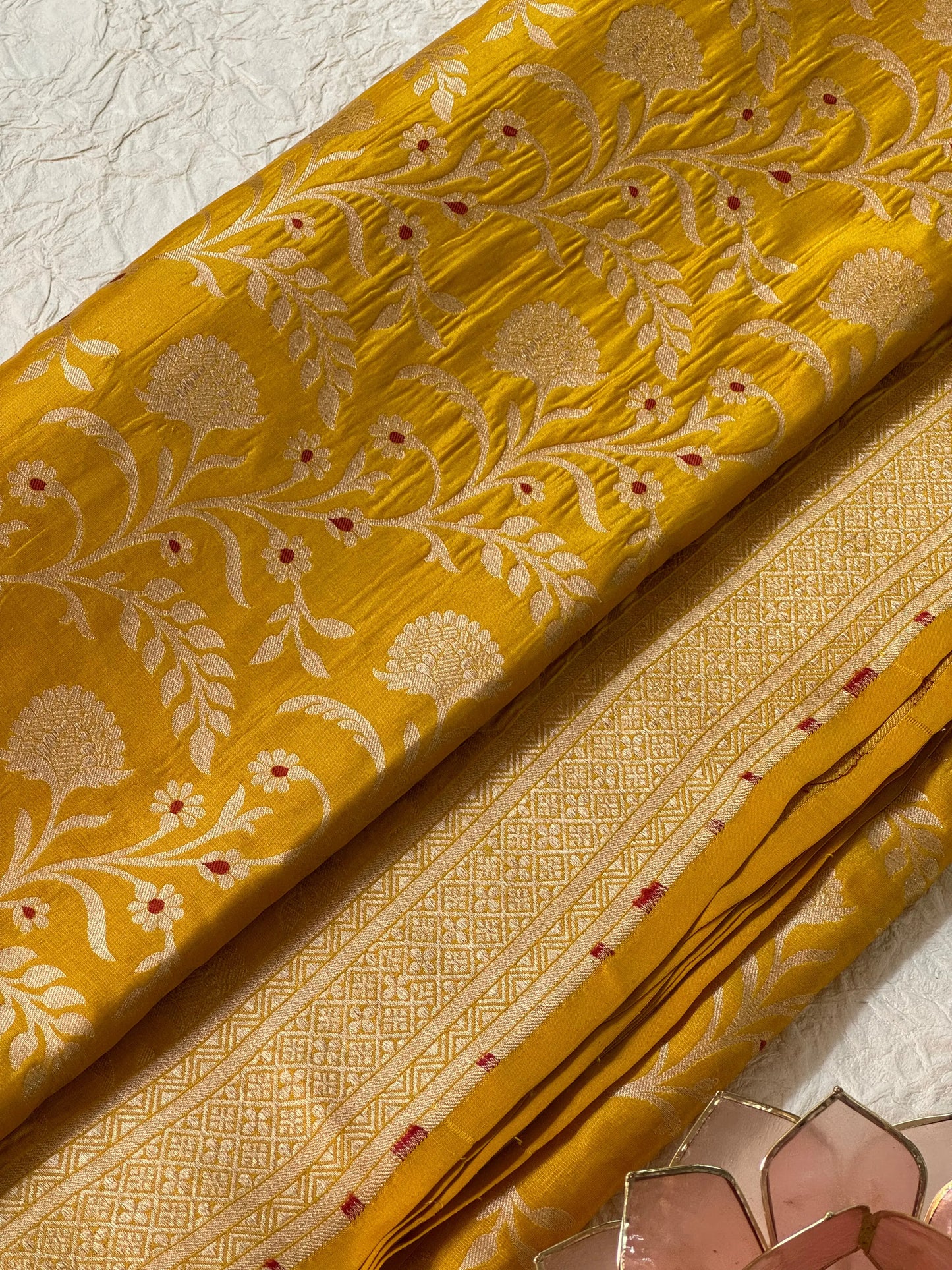 Katan Silk Jaal Fabric Heritage Weaves Online