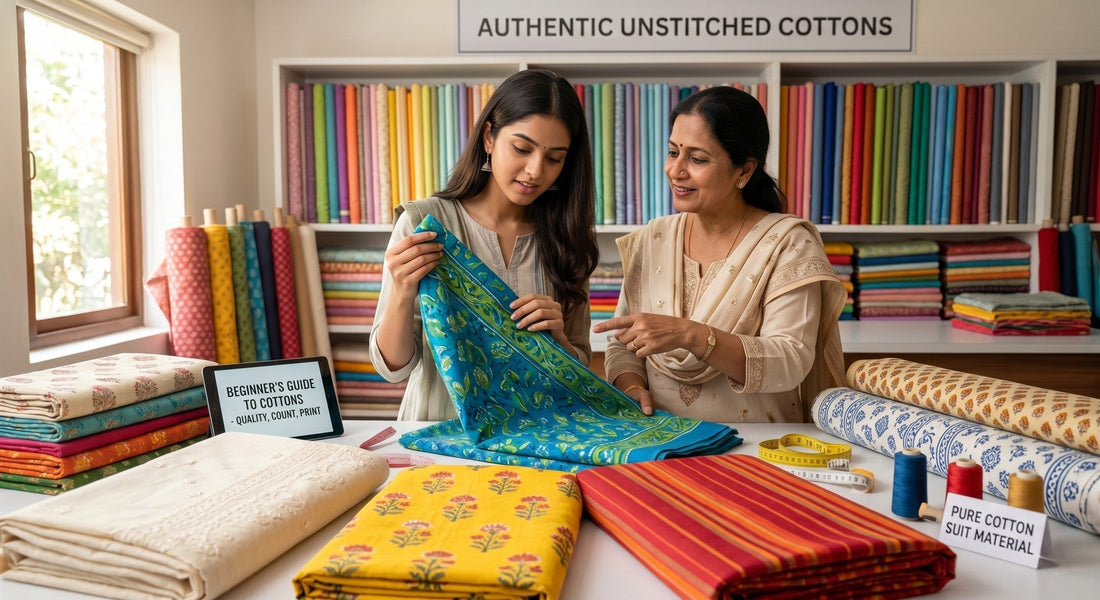 How to Choose the Right Unstitched Cotton Suit Material — A Beginner's Guide 