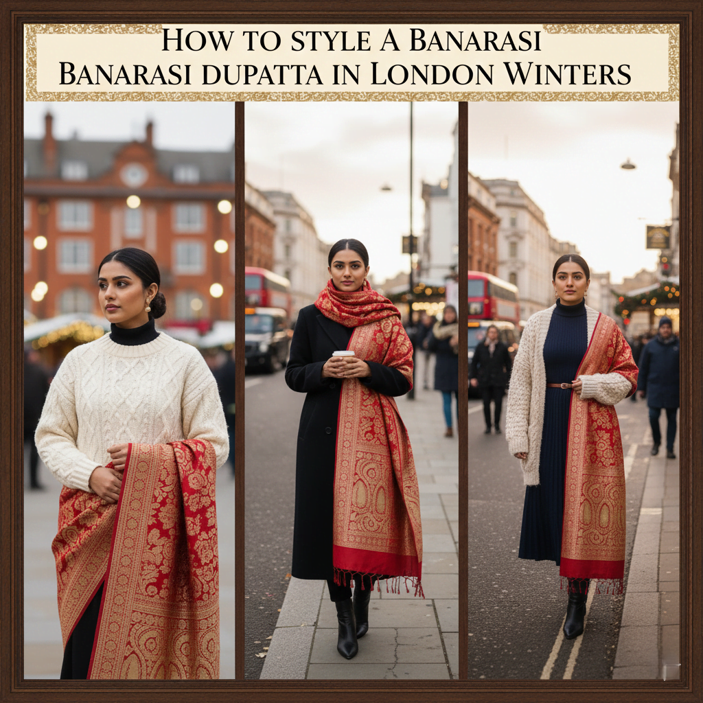 How to Style a Banarasi Dupatta in London Winters