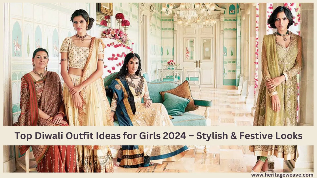 Top-Diwali-Outfit-Ideas-for-Girls-2024-Stylish-Festive-Looks Heritage Weaves
