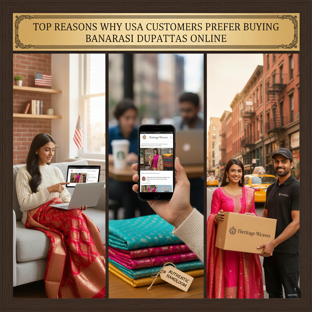 Top Reasons Why USA Customers Prefer Buying Banarasi Dupattas Online