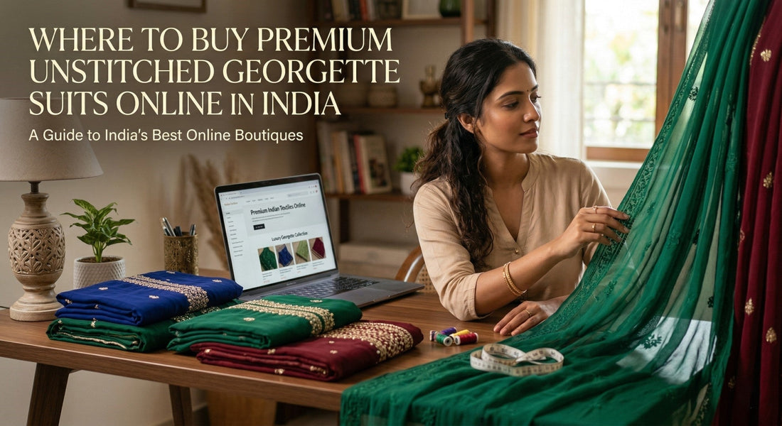 Where to Buy Premium Unstitched Georgette Suits Online in India 
