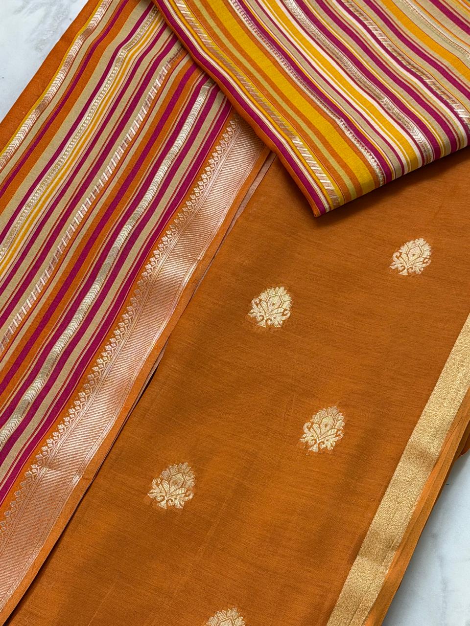 Chanderi suit set 