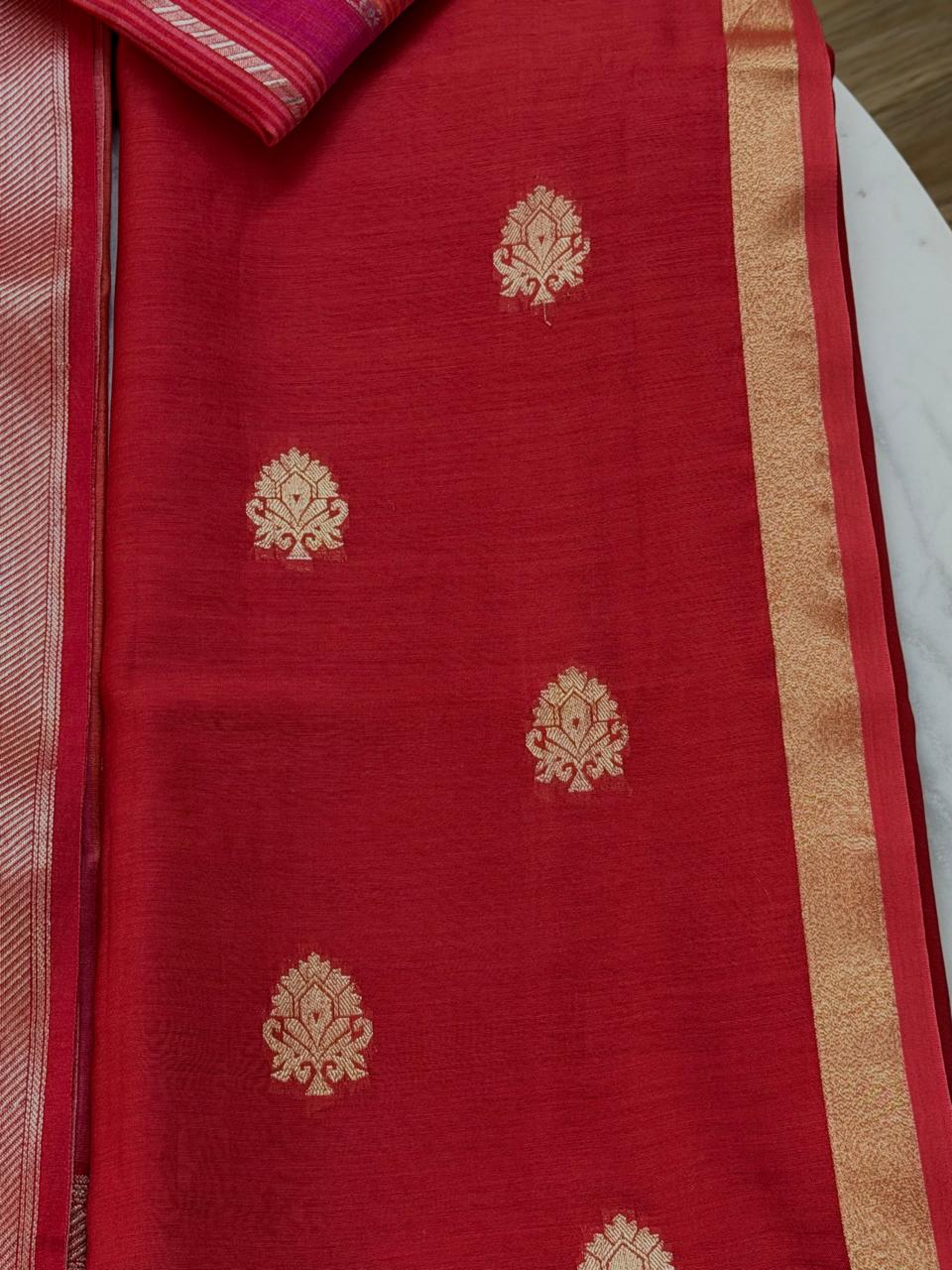 Chanderi suit set 