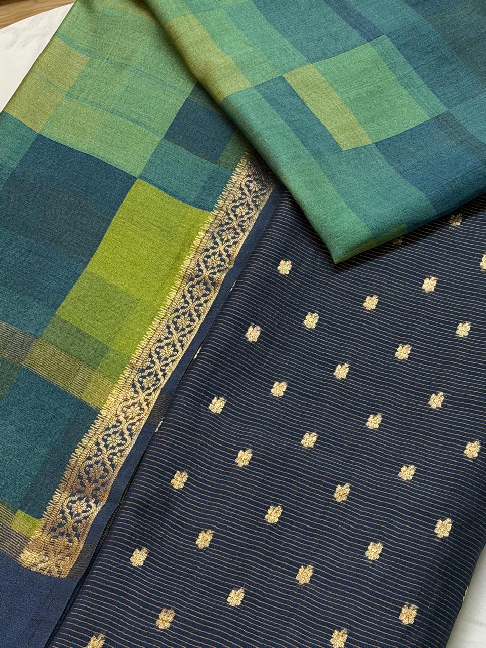 Chanderi tissue suit set 