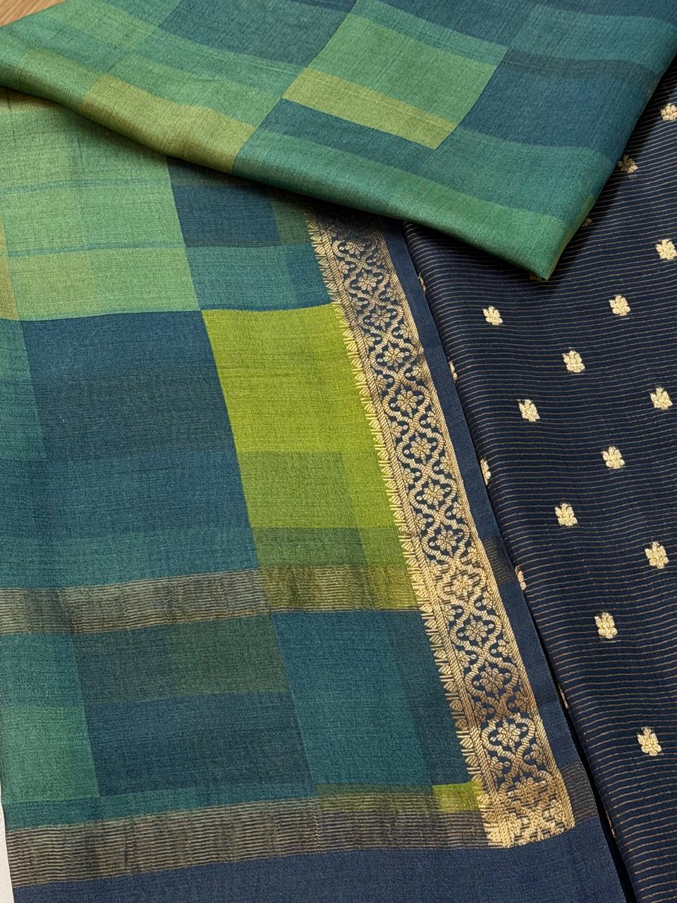 Chanderi tissue suit set 