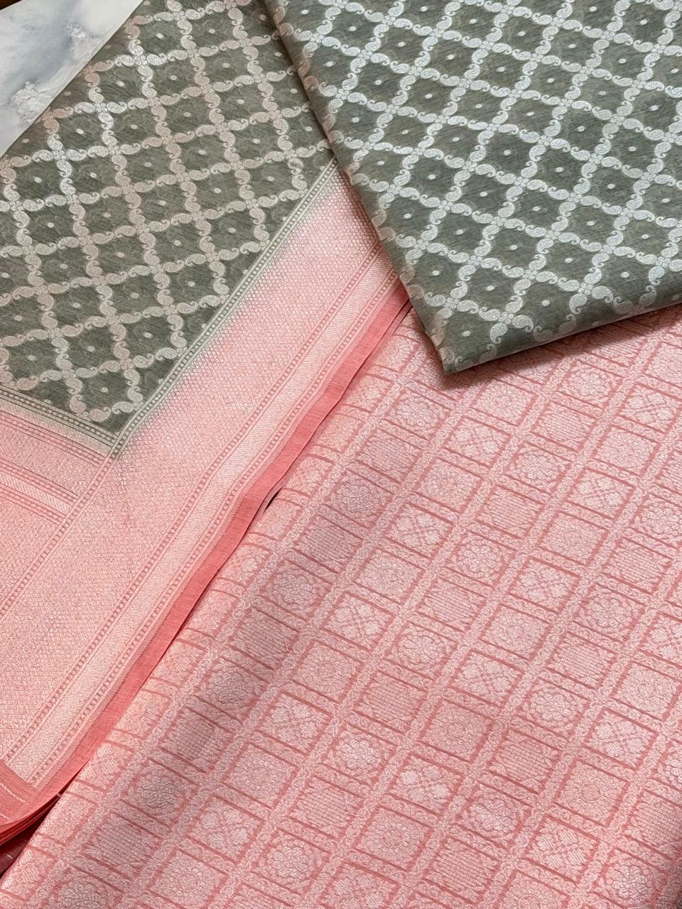 Cotton brocade suit set 