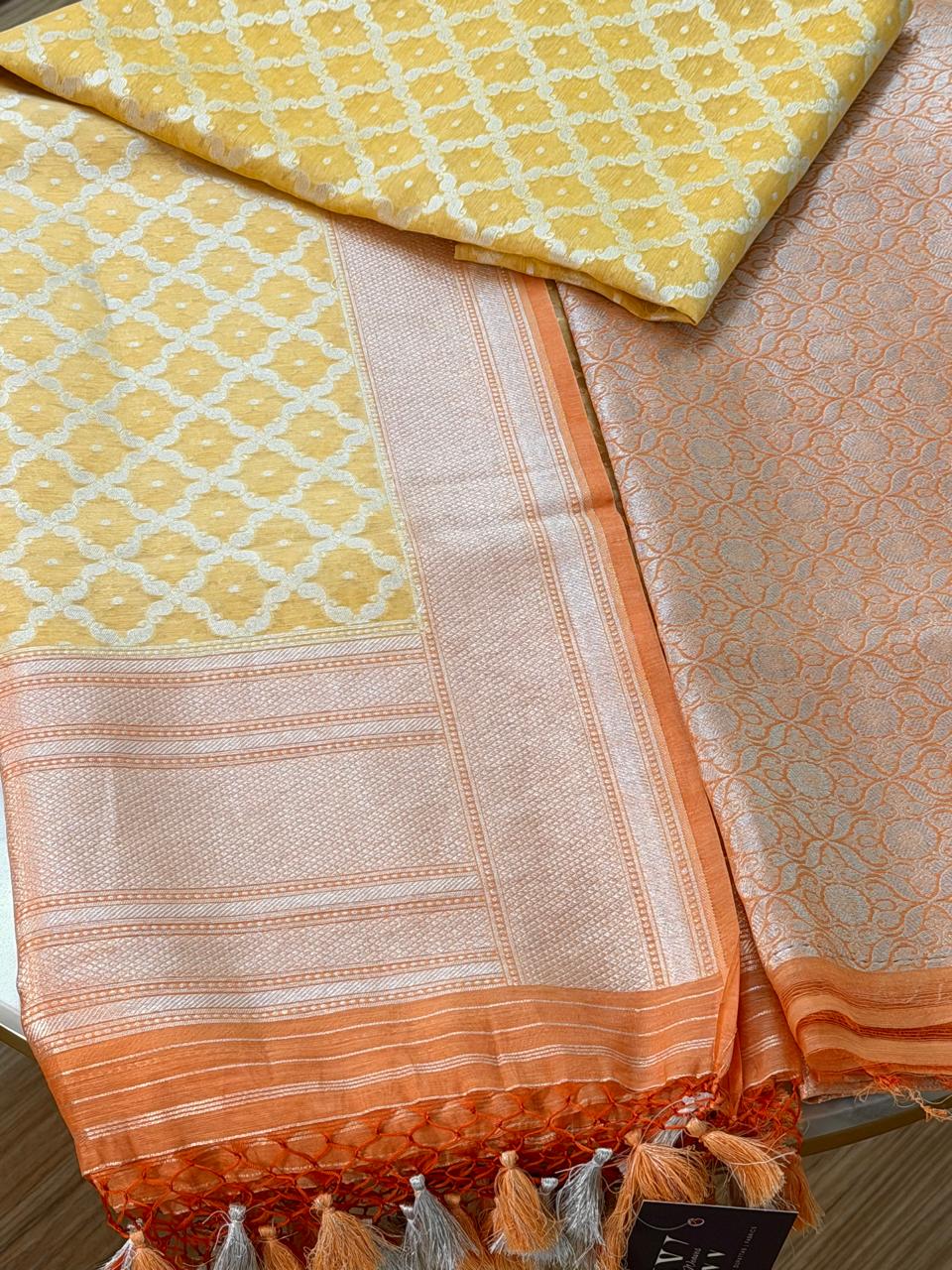 Cotton brocade suit set 