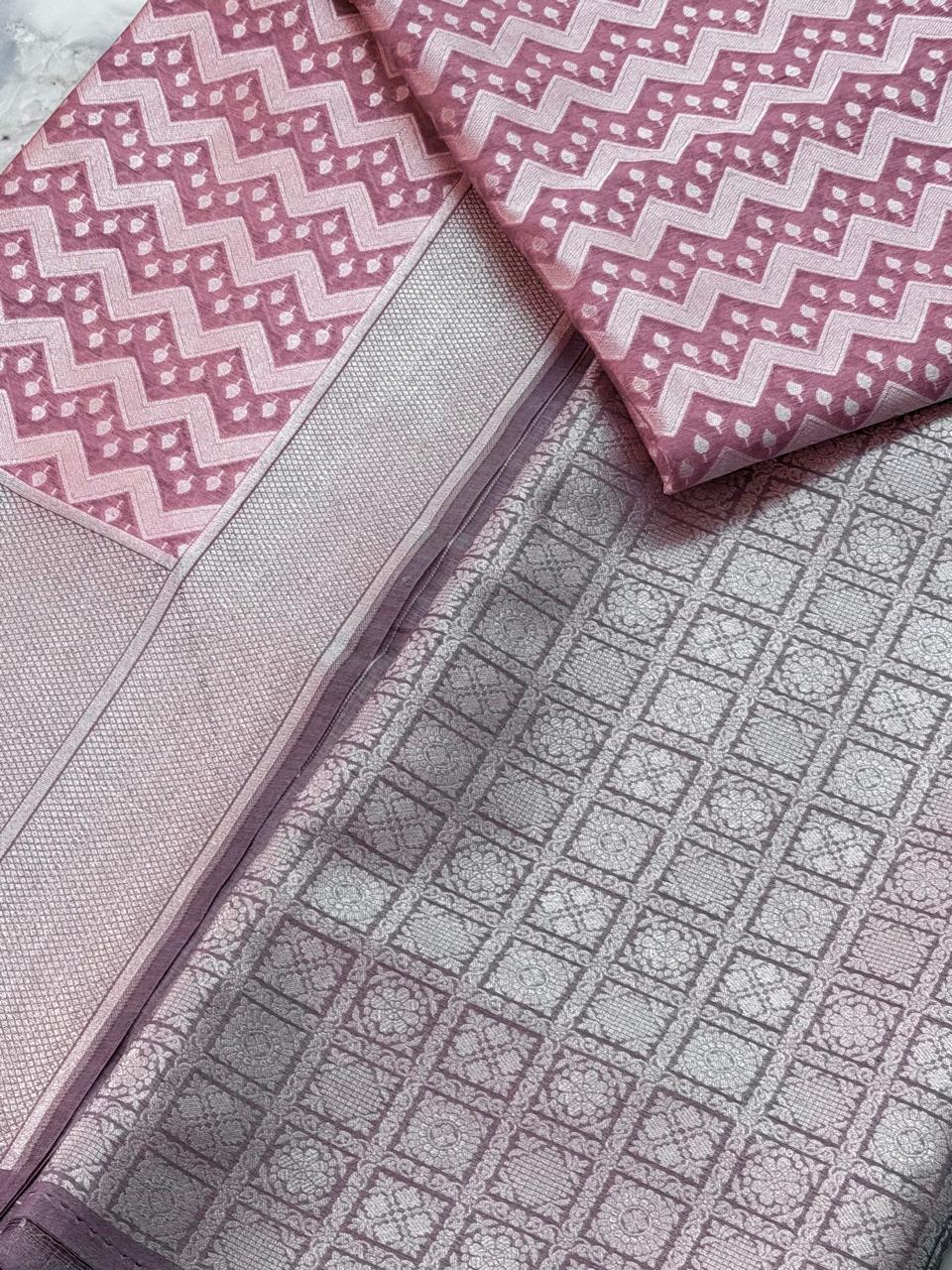 Cotton brocade suit set 