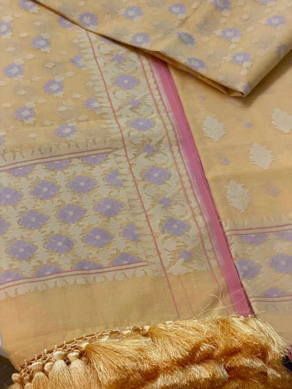 Handloom cotton suit 