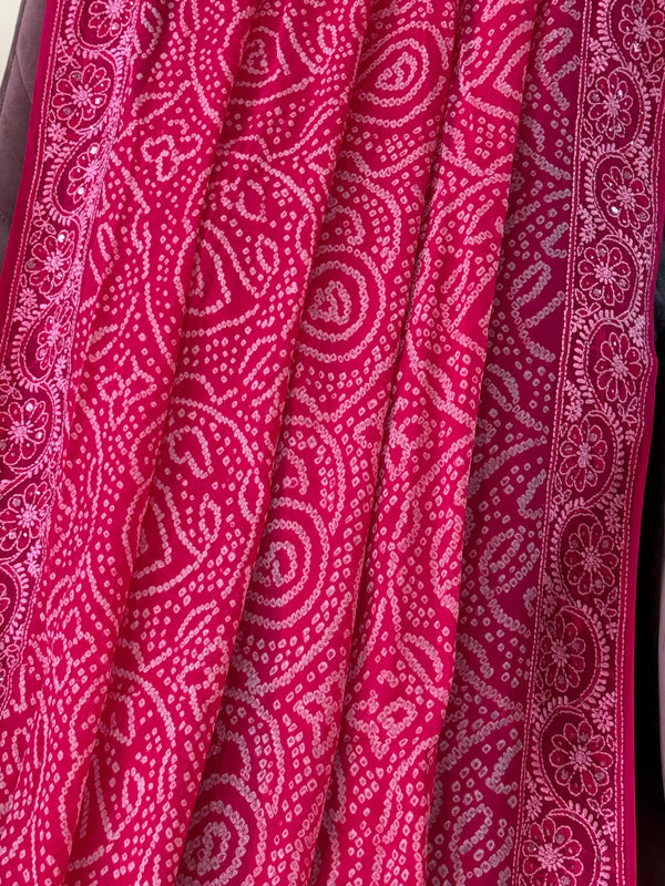 Bandhani Lucknawi Dupatta