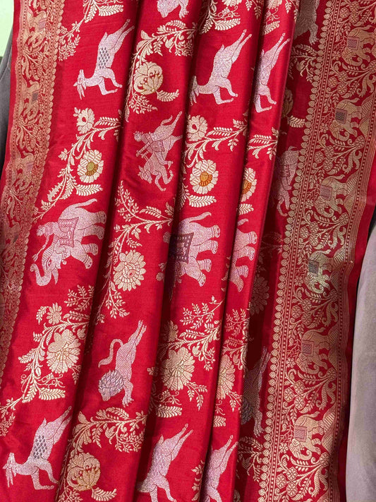 Katan Silk Shikargha Dupatta