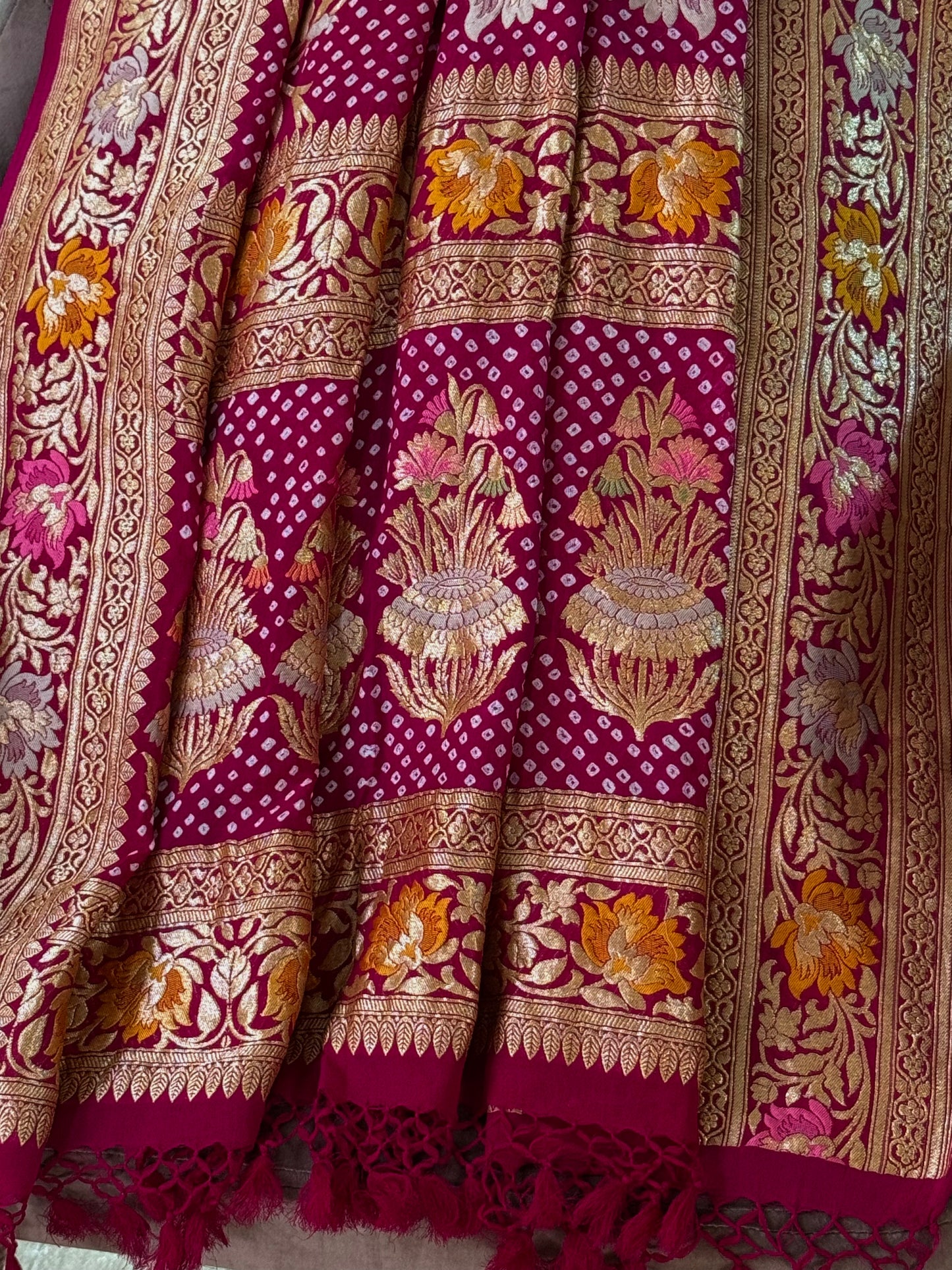 Premium Banarasi Bandhani Dupatta