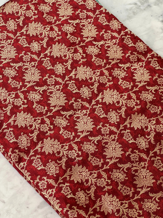 Katan Silk Tanchoi Jaal Fabric Heritage Weaves Online