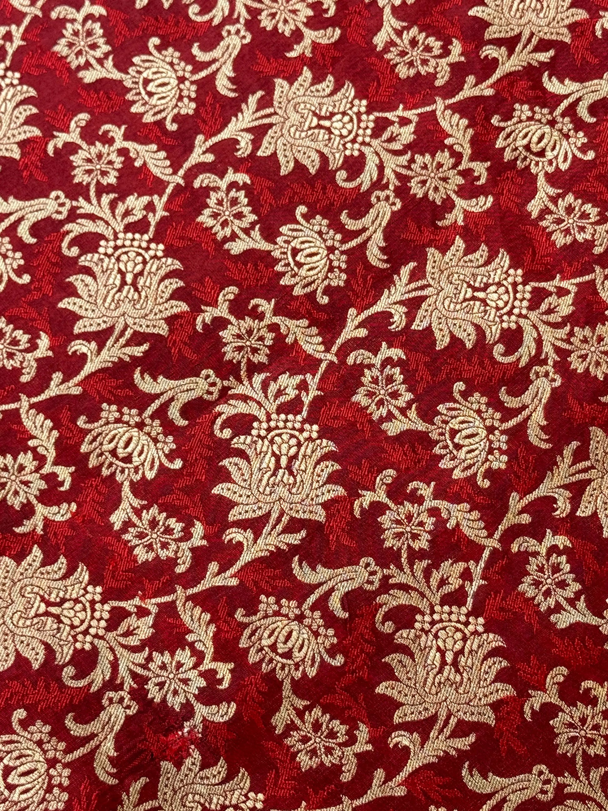 Katan Silk Tanchoi Jaal Fabric Heritage Weaves Online