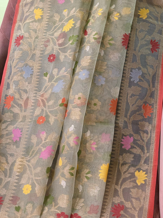 Kora Silk Jamdani Dupatta