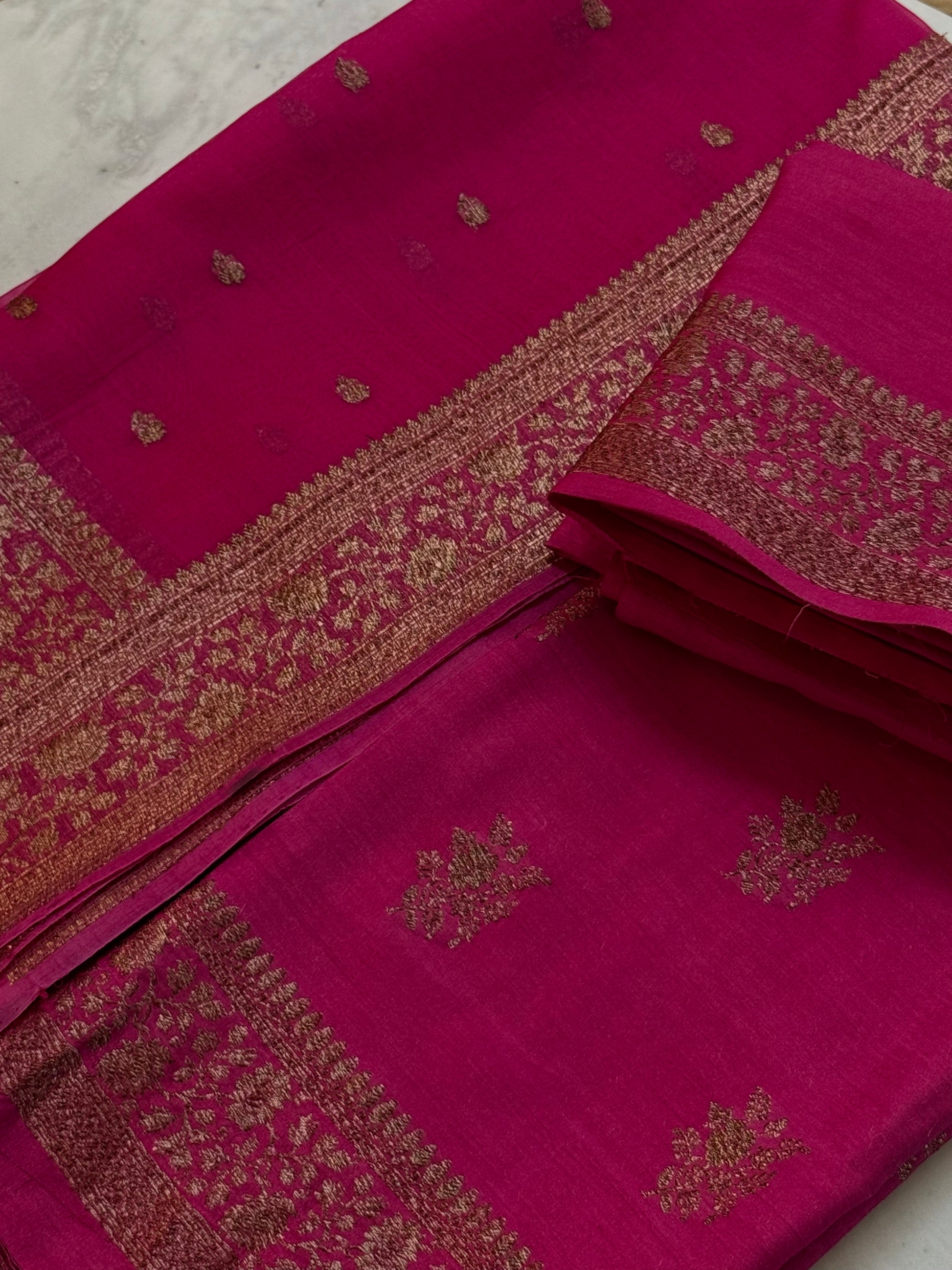 Munga Silk Suit With Kora Silk Dupatta