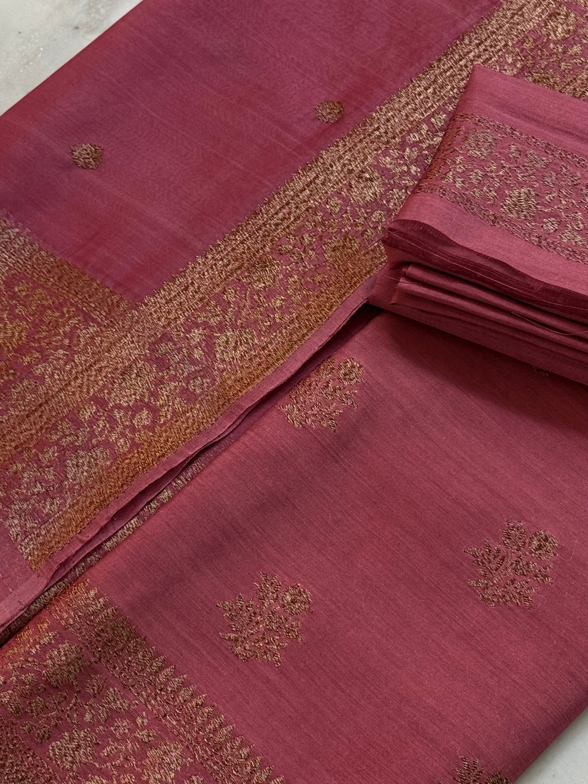 Munga Silk Suit With Kora Silk Dupatta