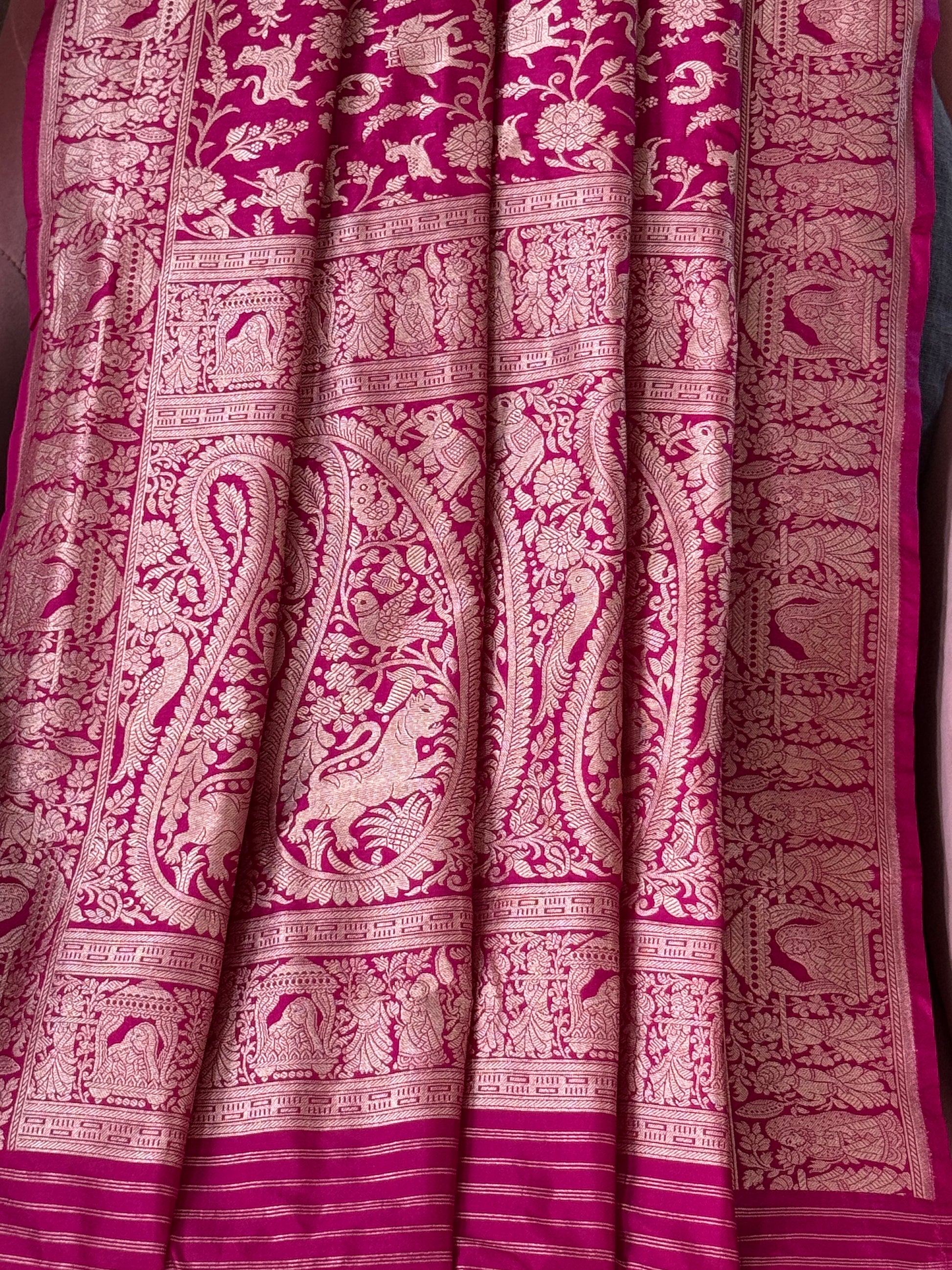 Katan Silk Shikargha Dupatta