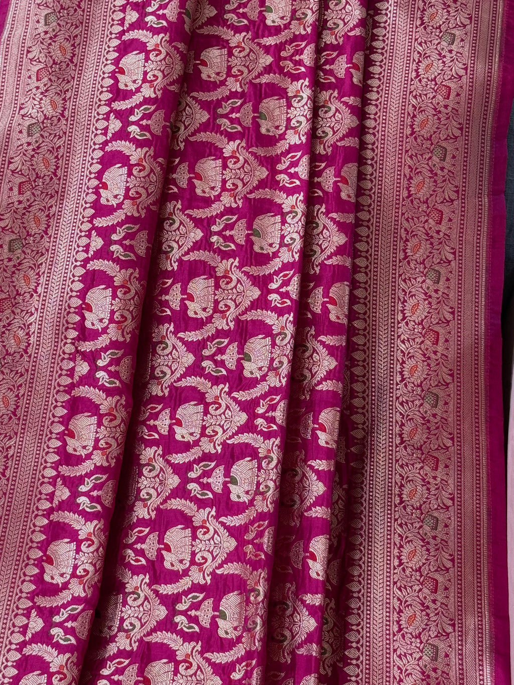 Katan Silk Shikargha Dupatta With Menakari