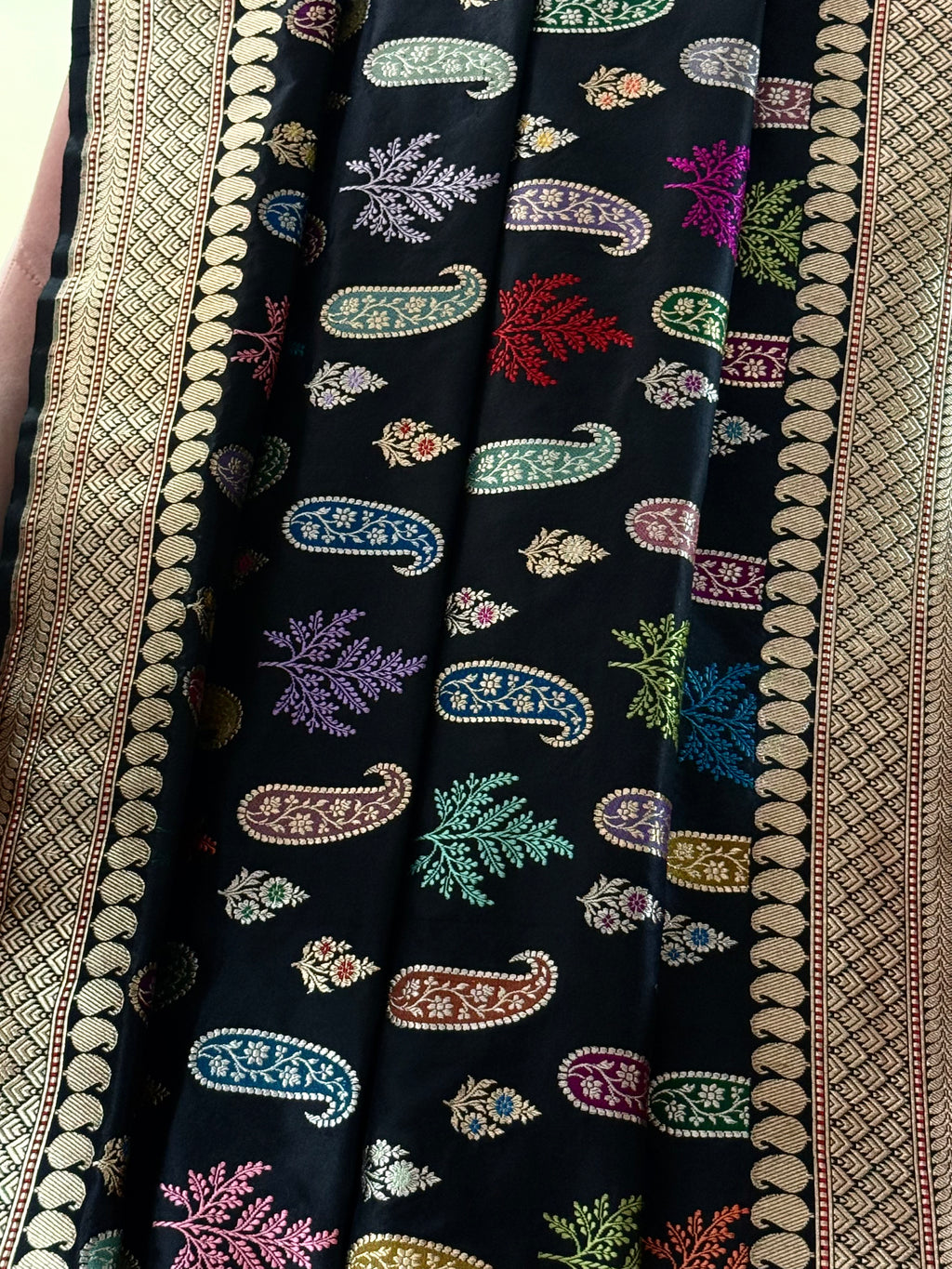 Katan Silk Kadhua Meenakari Dupatta
