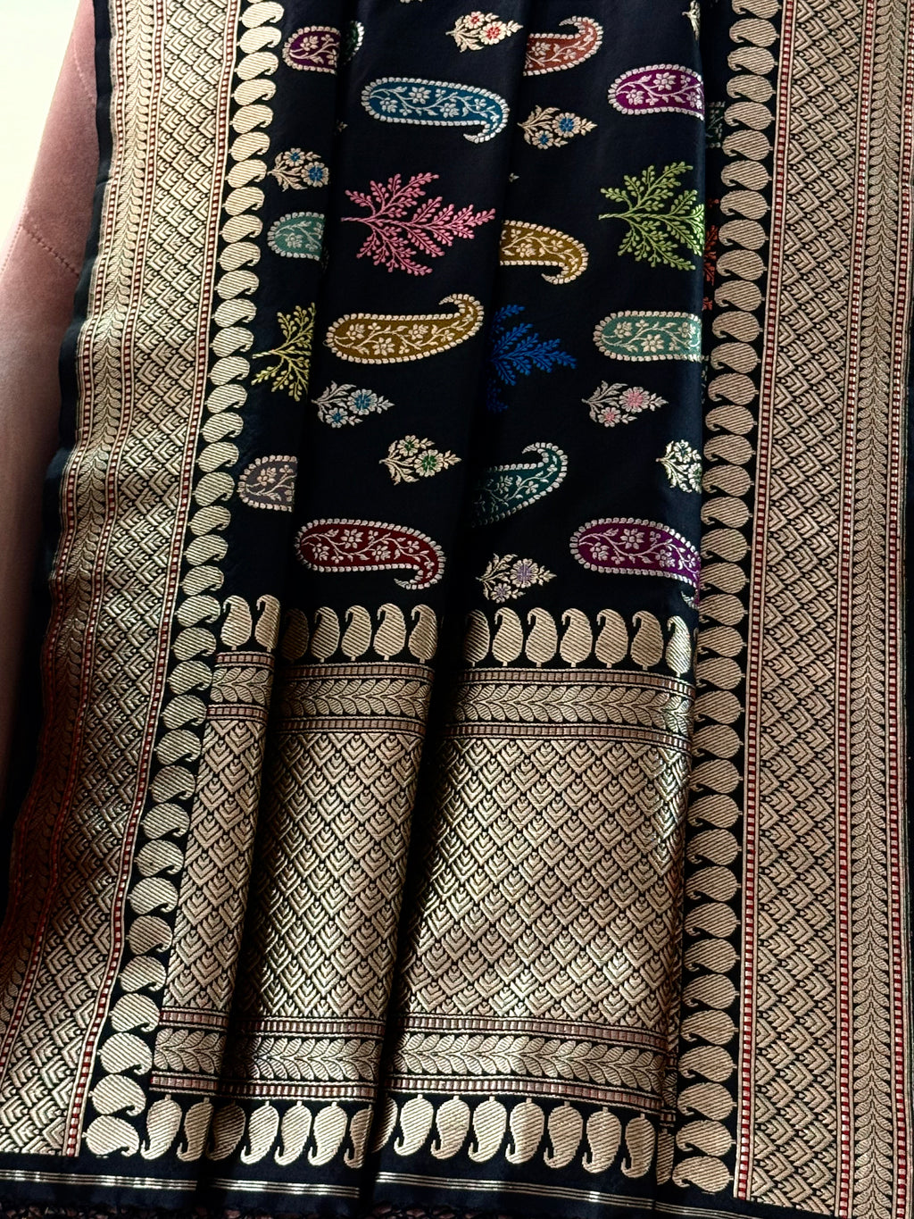 Katan Silk Kadhua Meenakari Dupatta