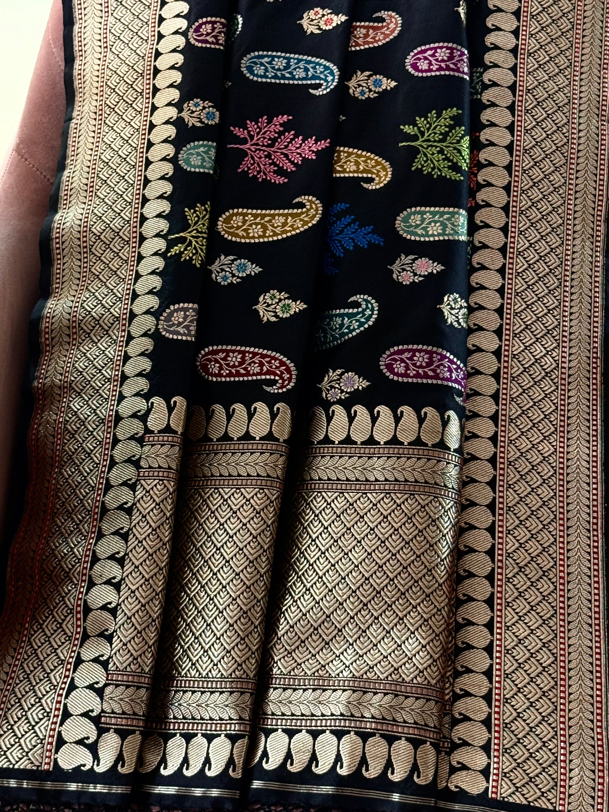 Katan Silk Kadhua Meenakari Dupatta