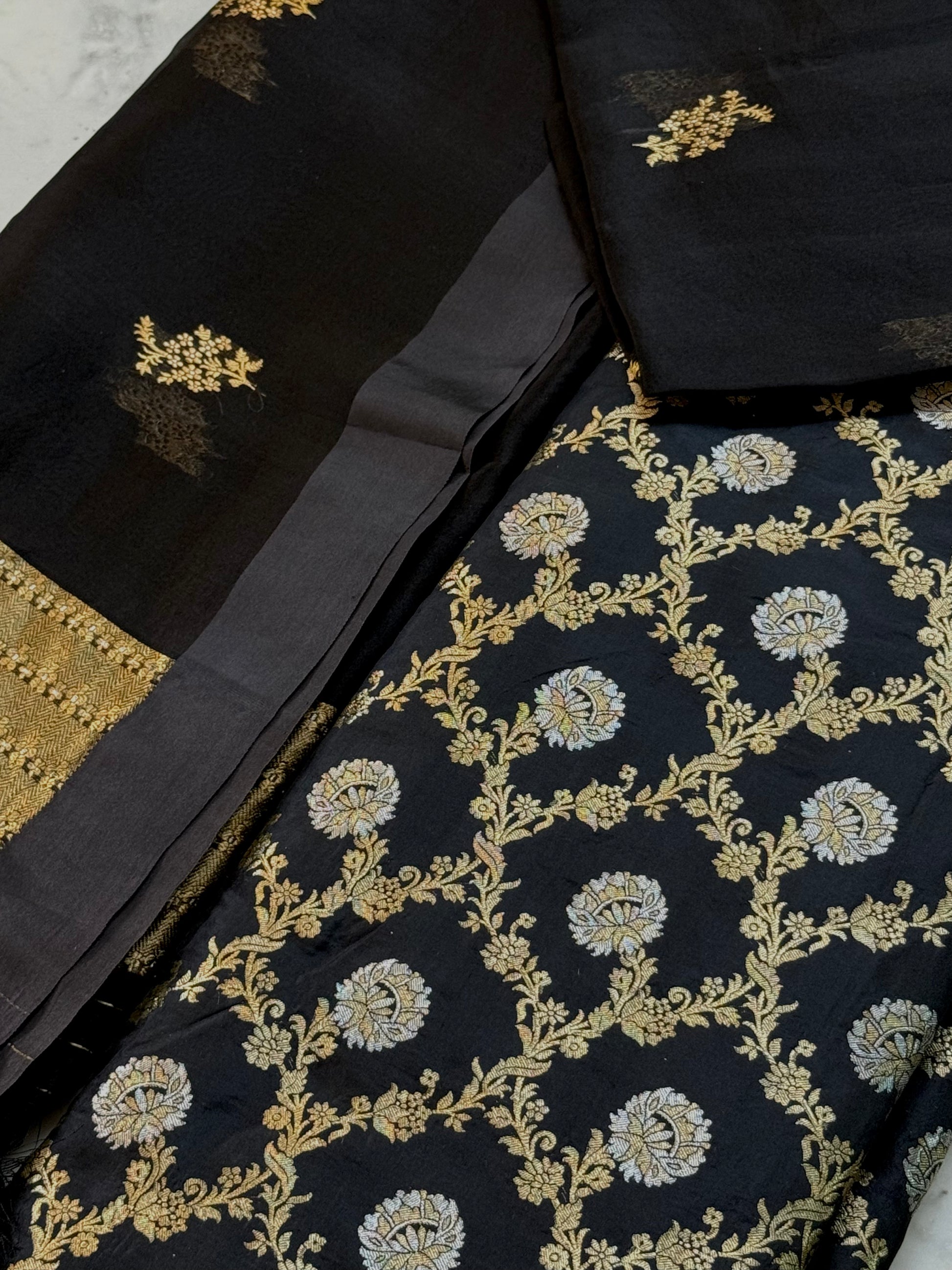 Katan Silk Suit With Kora Silk Dupatta
