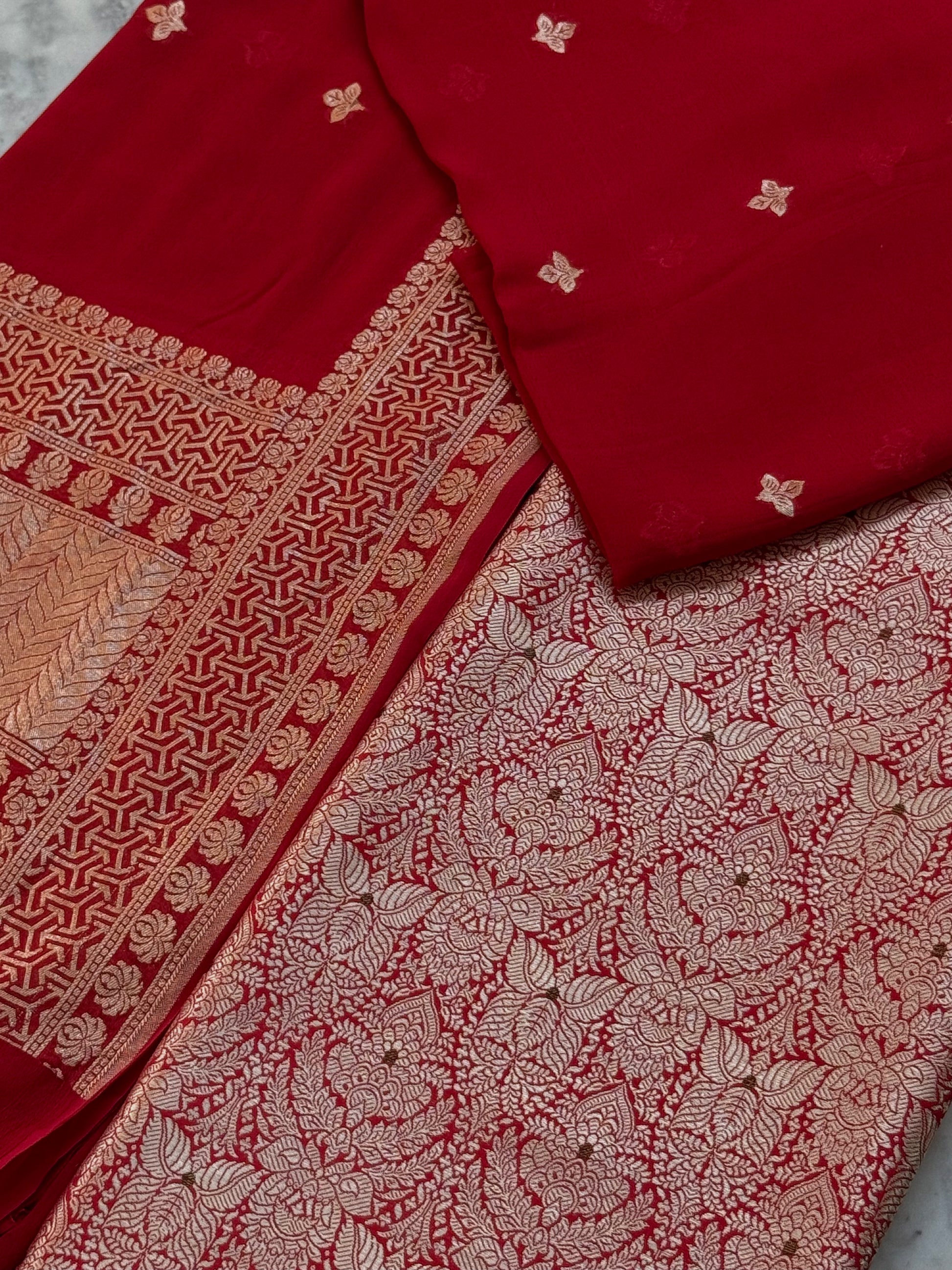 Katan Silk Suit With Georgette Dupatta