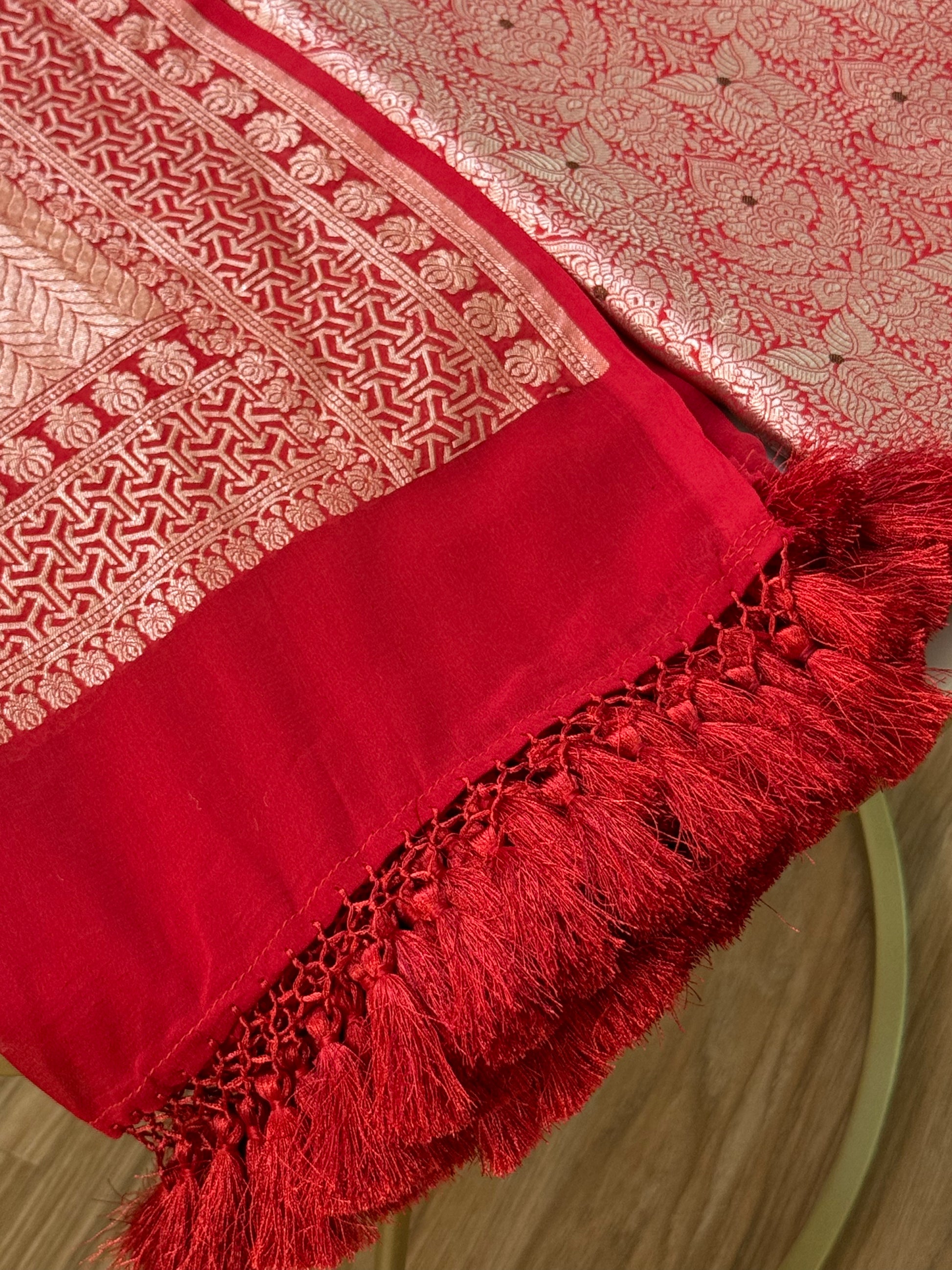 Katan Silk Suit With Georgette Dupatta