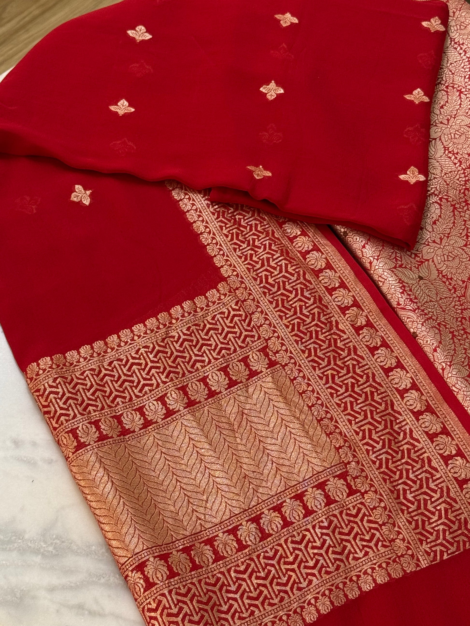 Katan Silk Suit With Georgette Dupatta