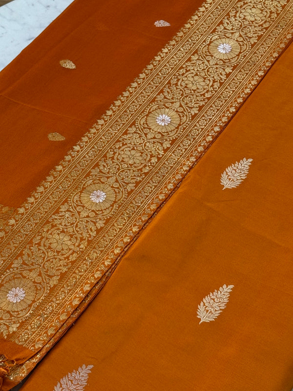Katan Silk Suit With Georgette Dupatta