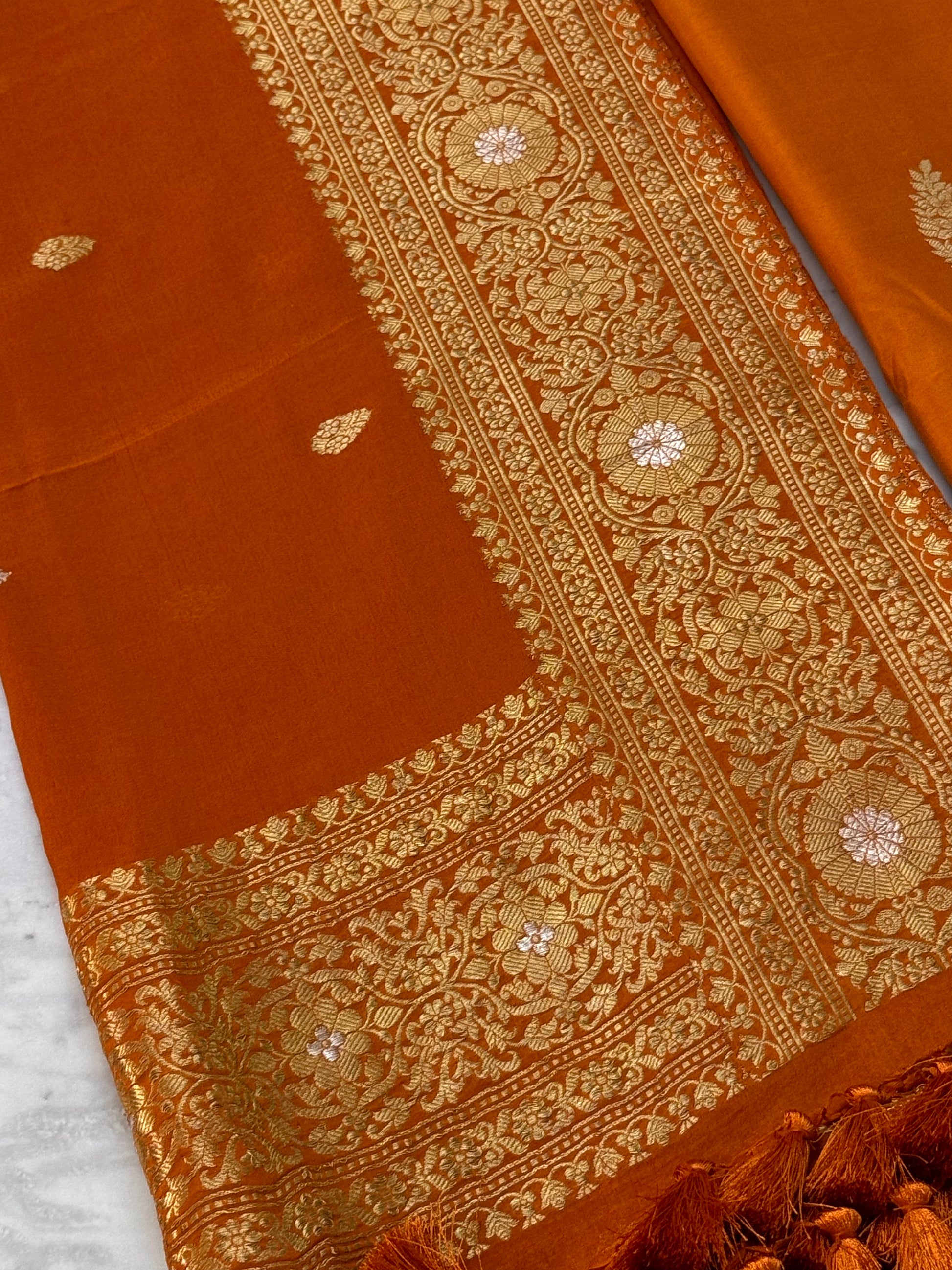 Katan Silk Suit With Georgette Dupatta