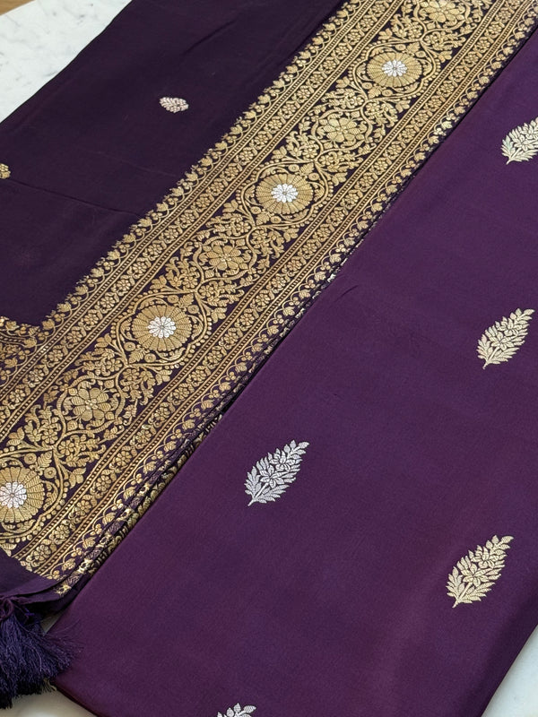 Katan Silk Suit With Georgette Dupatta