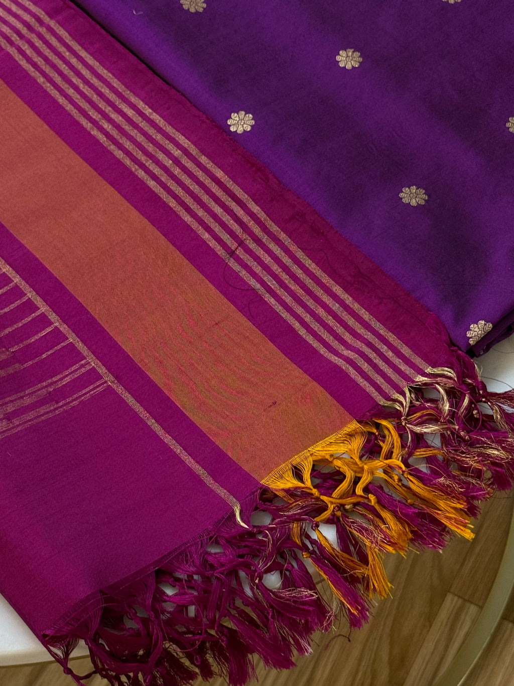Katan Silk Suit With Ikat Silk Dupatta