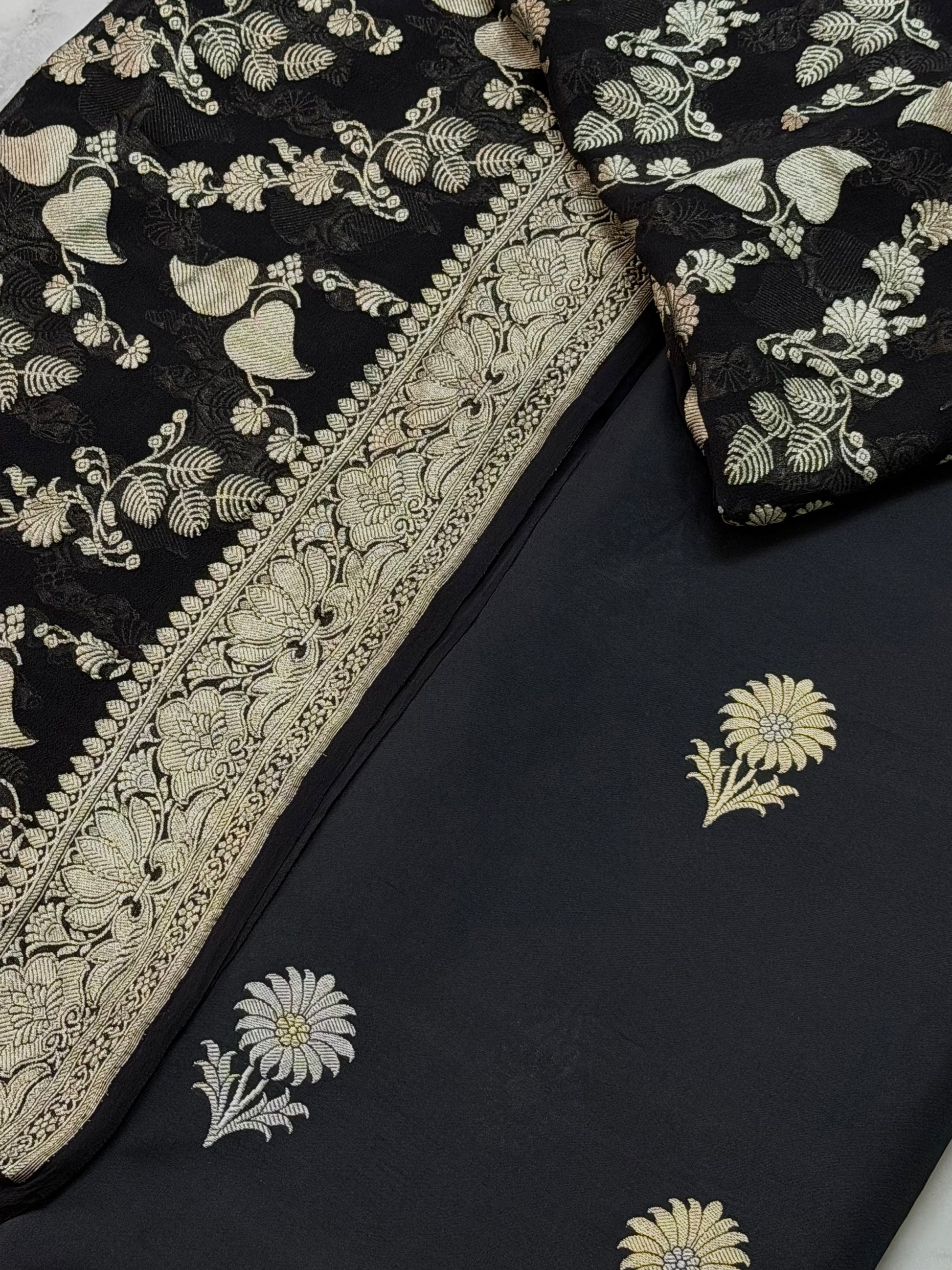 Premium Katan Silk Suit With Georgette Dupatta 