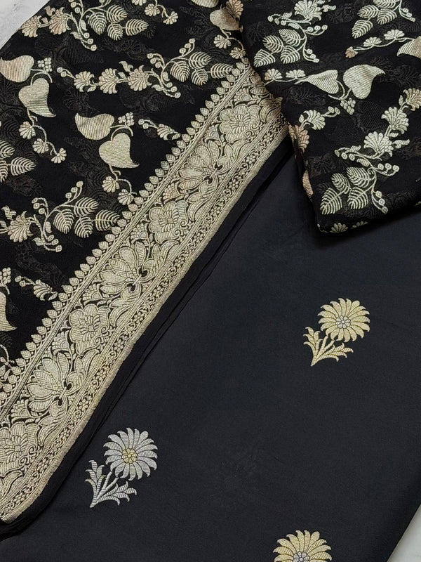 Premium Katan Silk Suit With Georgette Dupatta