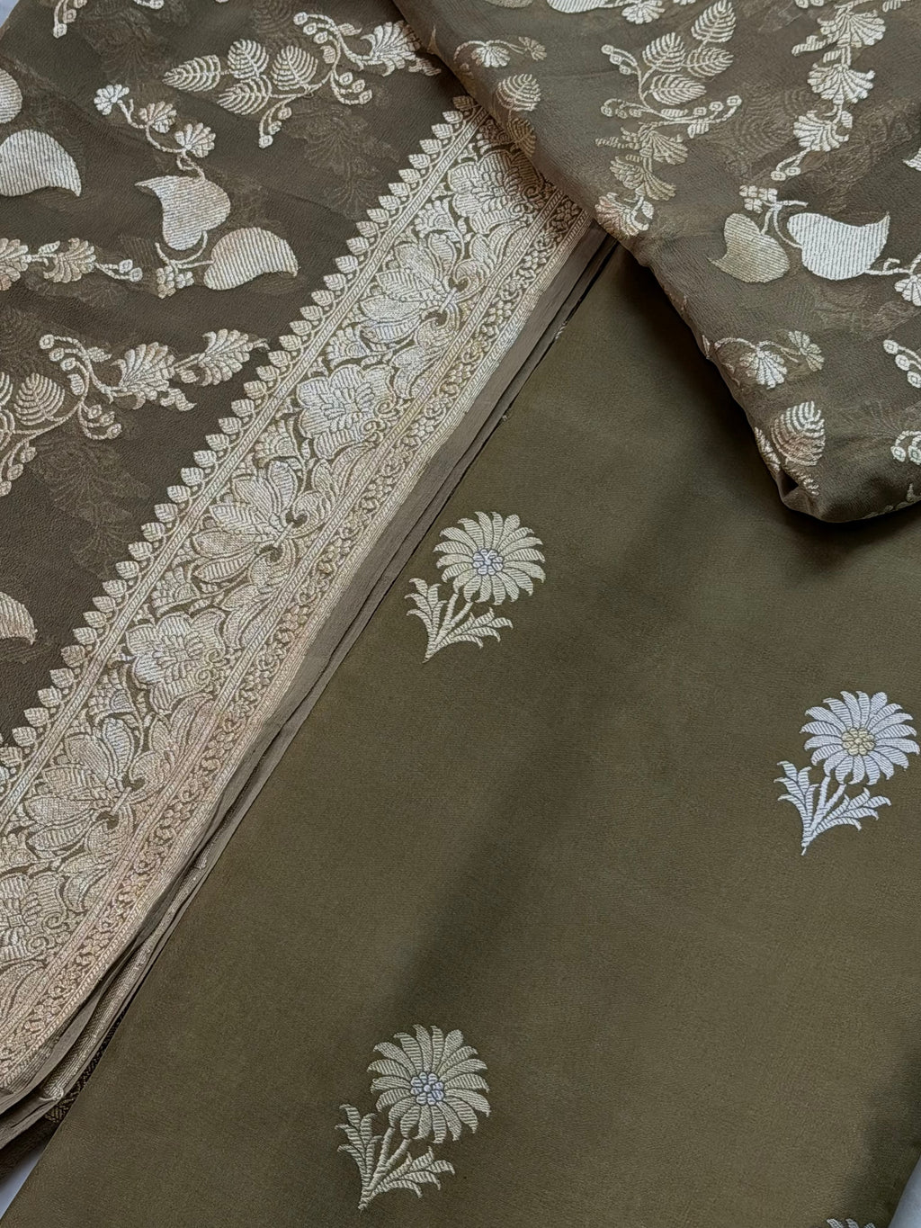 Premium Katan Silk Suit With Georgette Dupatta 