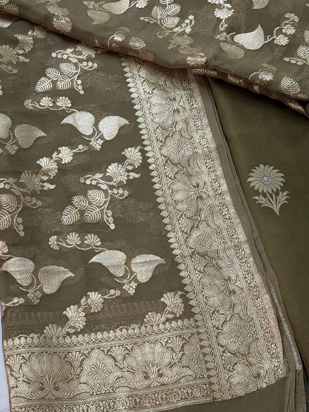 Premium Katan Silk Suit With Georgette Dupatta 