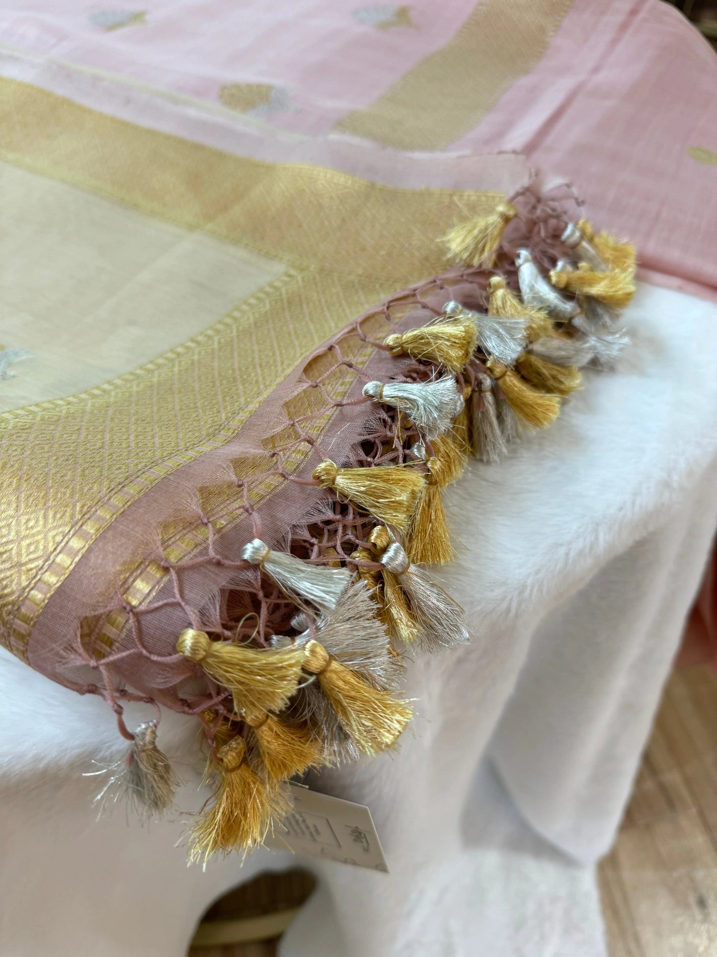 Spun Silk Suit With Kora Silk Dupatta Heritage Weaves Online