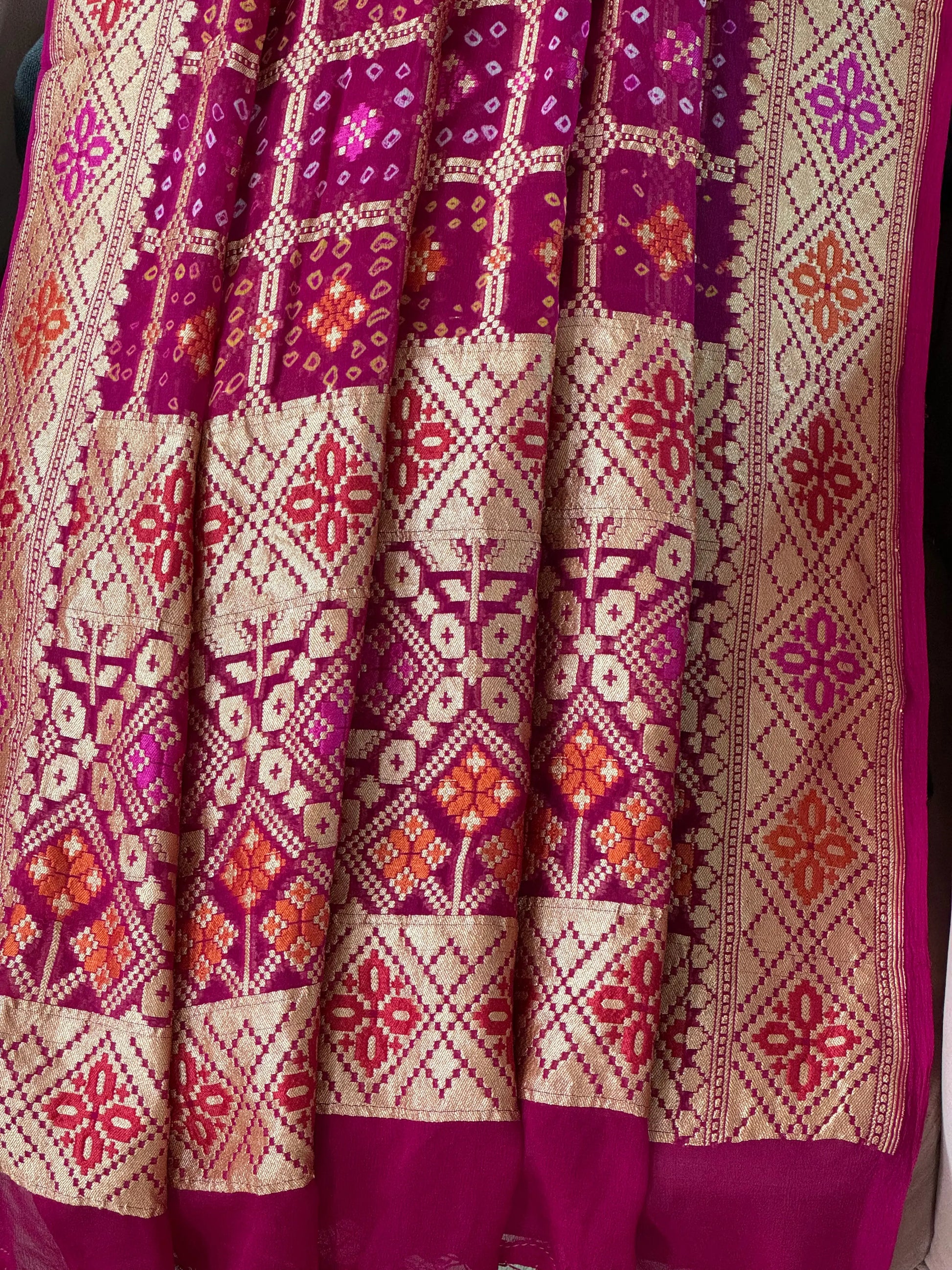 Banarasi Bandhani Dupatta Heritage Weaves Online