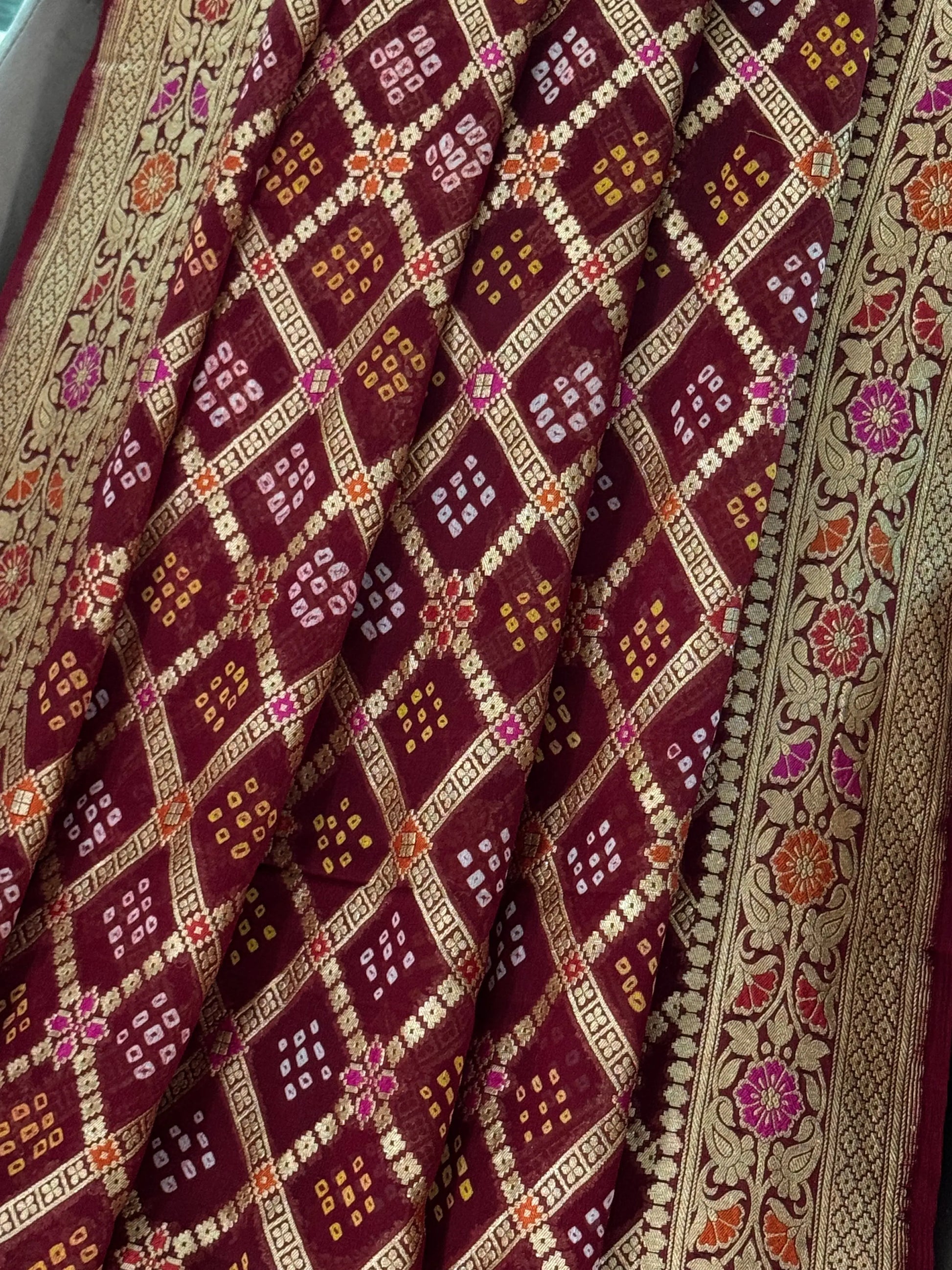 Banarasi Bandhani Dupatta Heritage Weaves Online