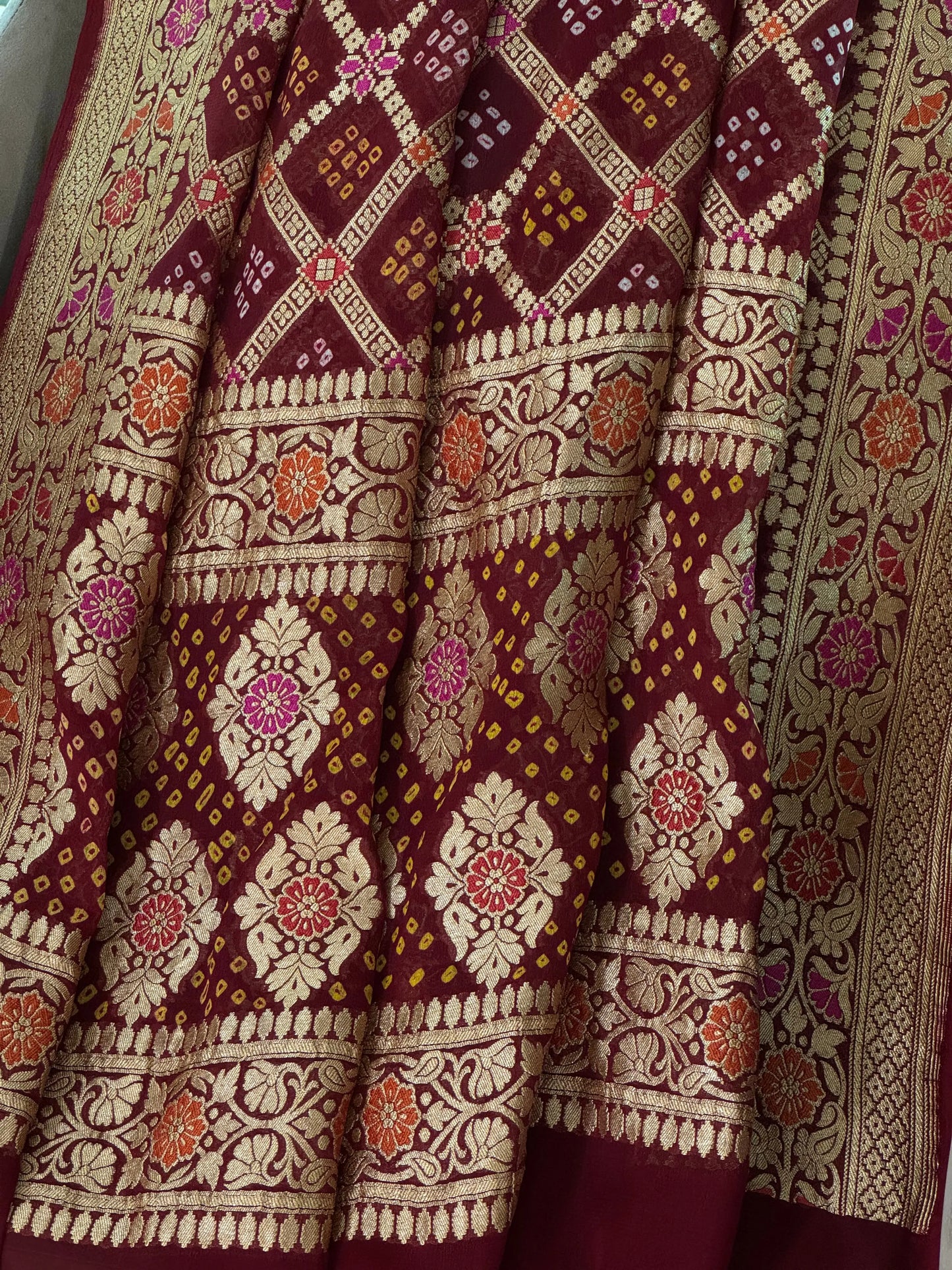 Banarasi Bandhani Dupatta Heritage Weaves Online