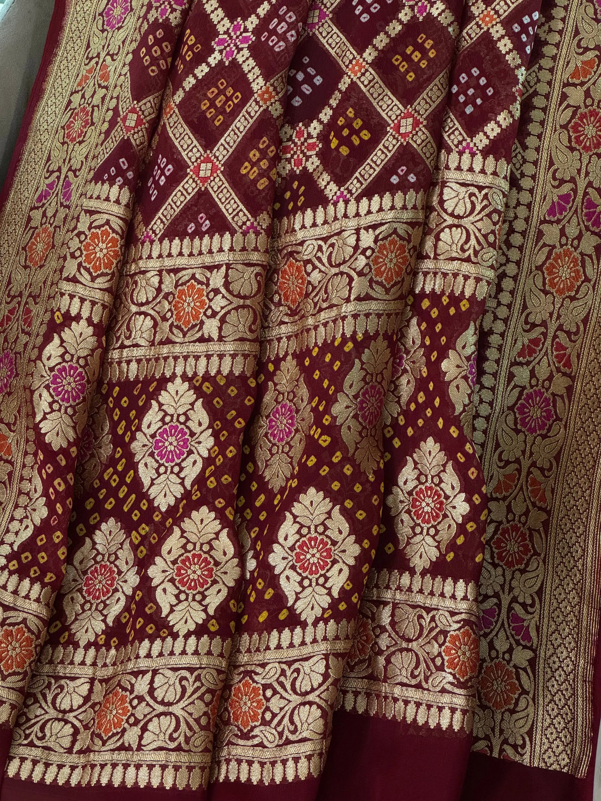 Banarasi Bandhani Dupatta Heritage Weaves Online